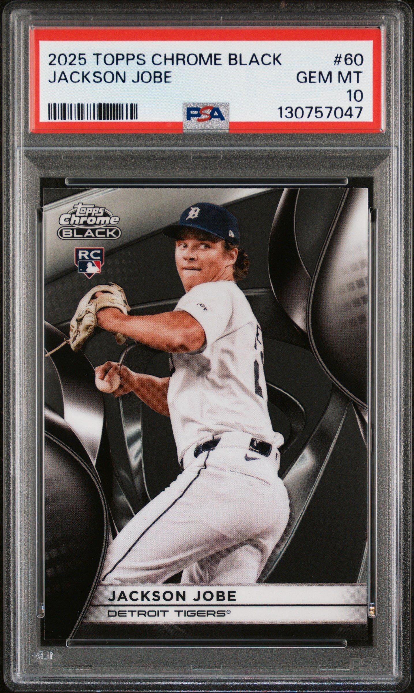 2025 Topps Chrome Black 60 Jackson Jobe PSA 10 Graded Card | GameStop