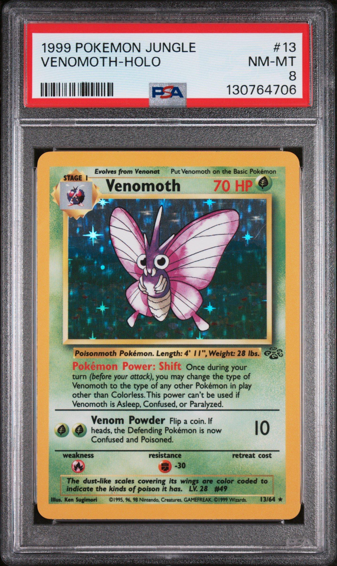 nozominnn♡ 1999 Pokemon Jungle 13 Venomoth-holo PSA 8 Graded Card | GameStop