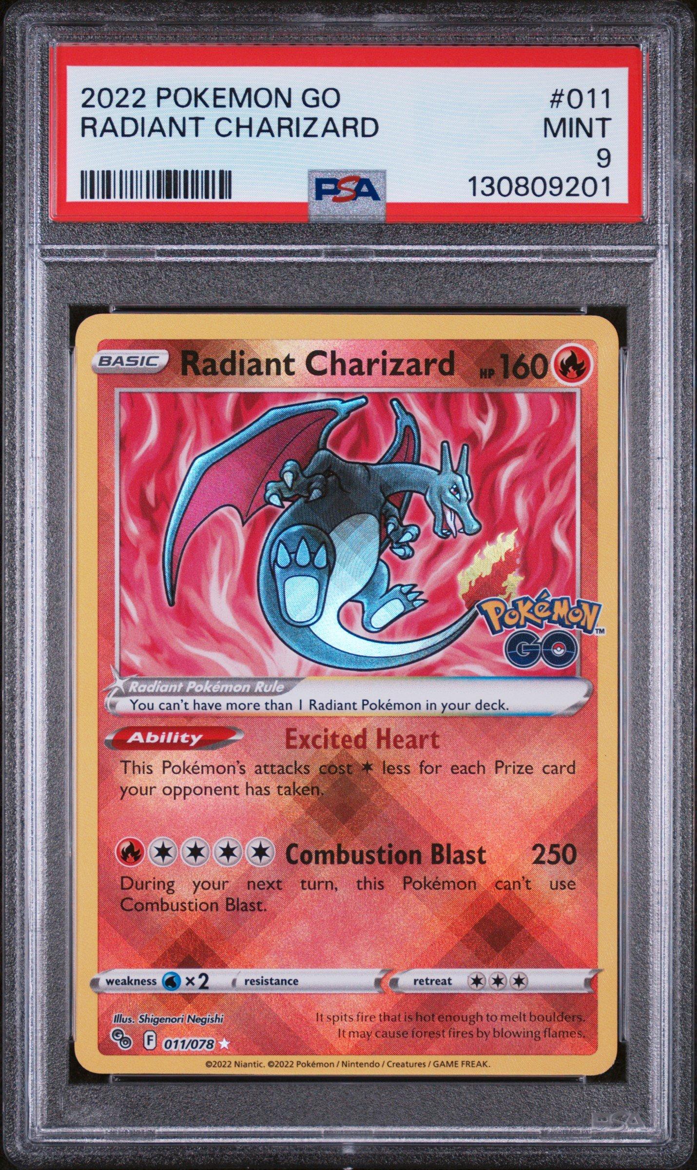 2022 Pokemon Go 011 Radiant Charizard PSA 9 Graded Card | GameStop