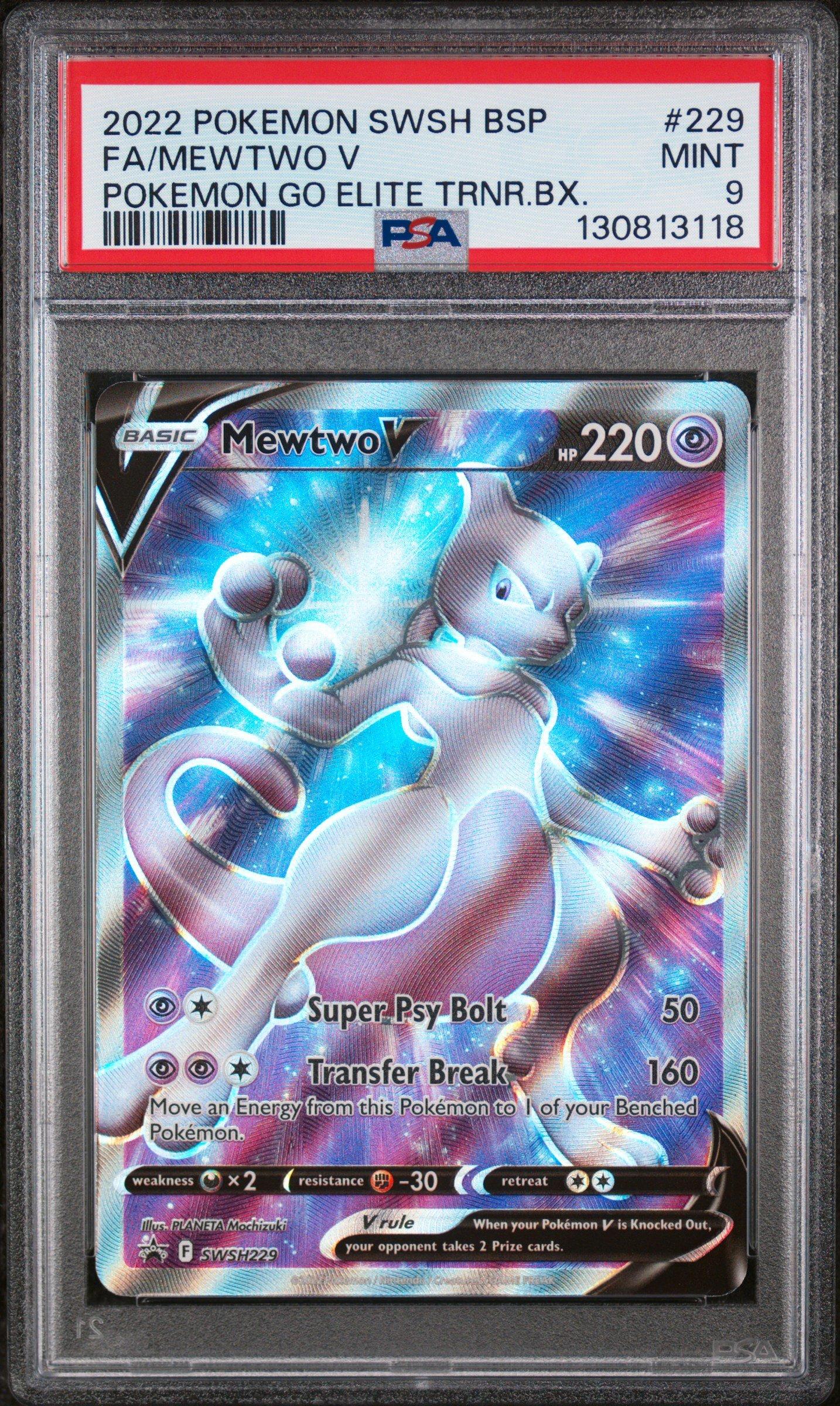 2022 Pokemon Swsh Black Star Promo 229 Full Art/mewtwo V Pokemon