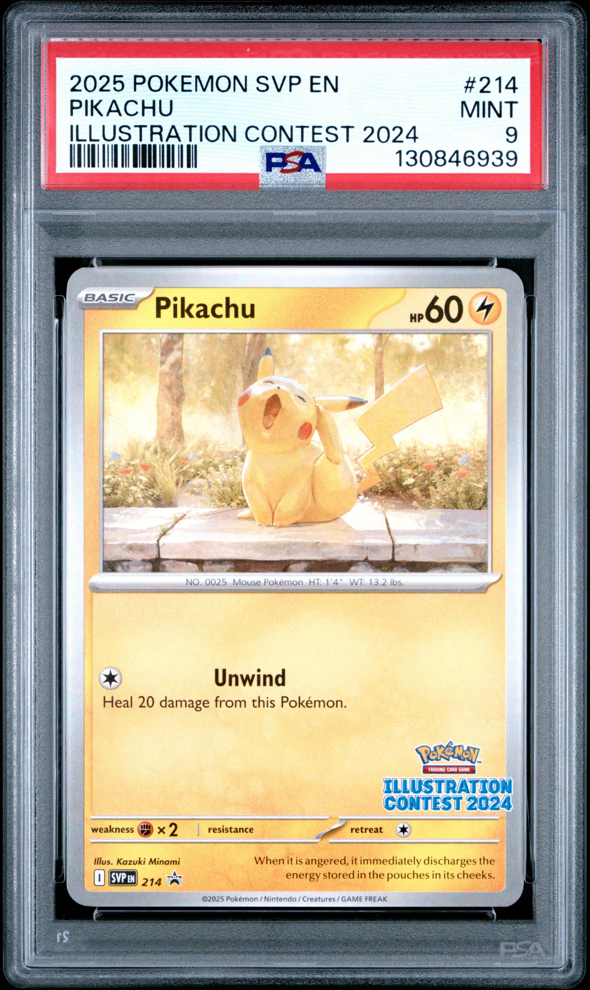 2025 Pokemon Svp En-sv Black Star Promo 214 Pikachu Illustration