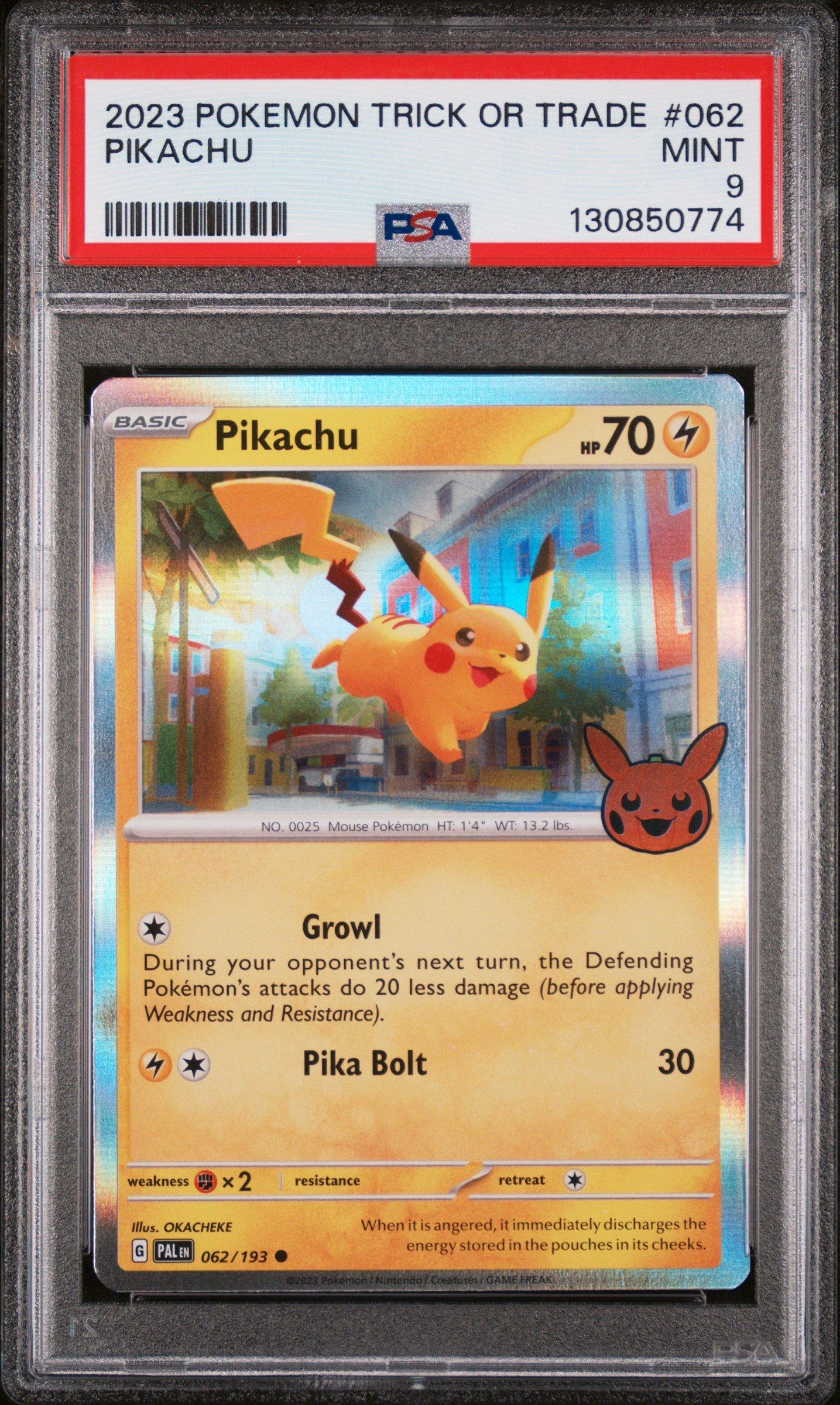2023 Pokemon Trick Or Trade 062 Pikachu PSA 9 Graded Card | GameStop