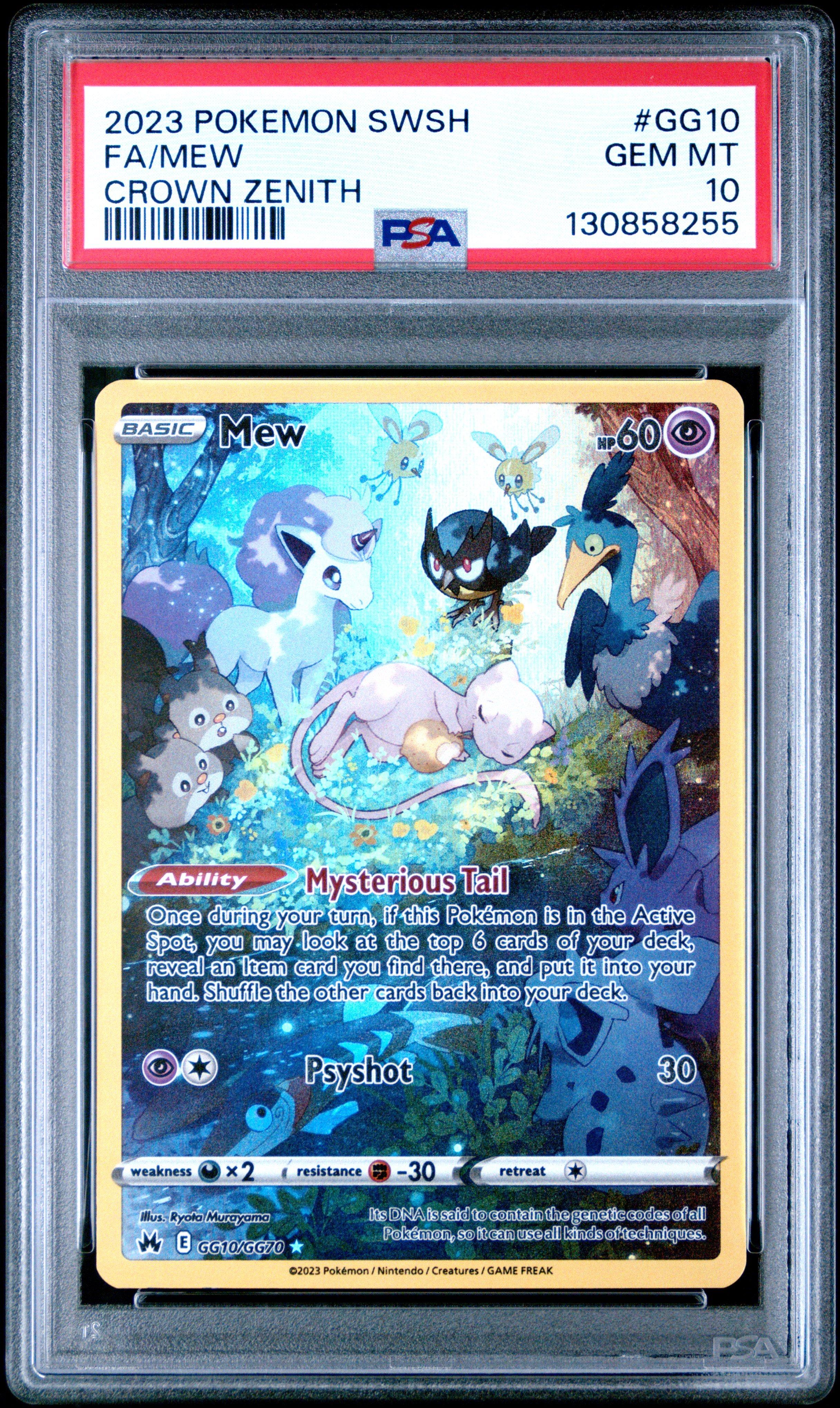 2023 Pokemon Sword And Shield Crown Zenith Gg10 Full Art/mew PSA
