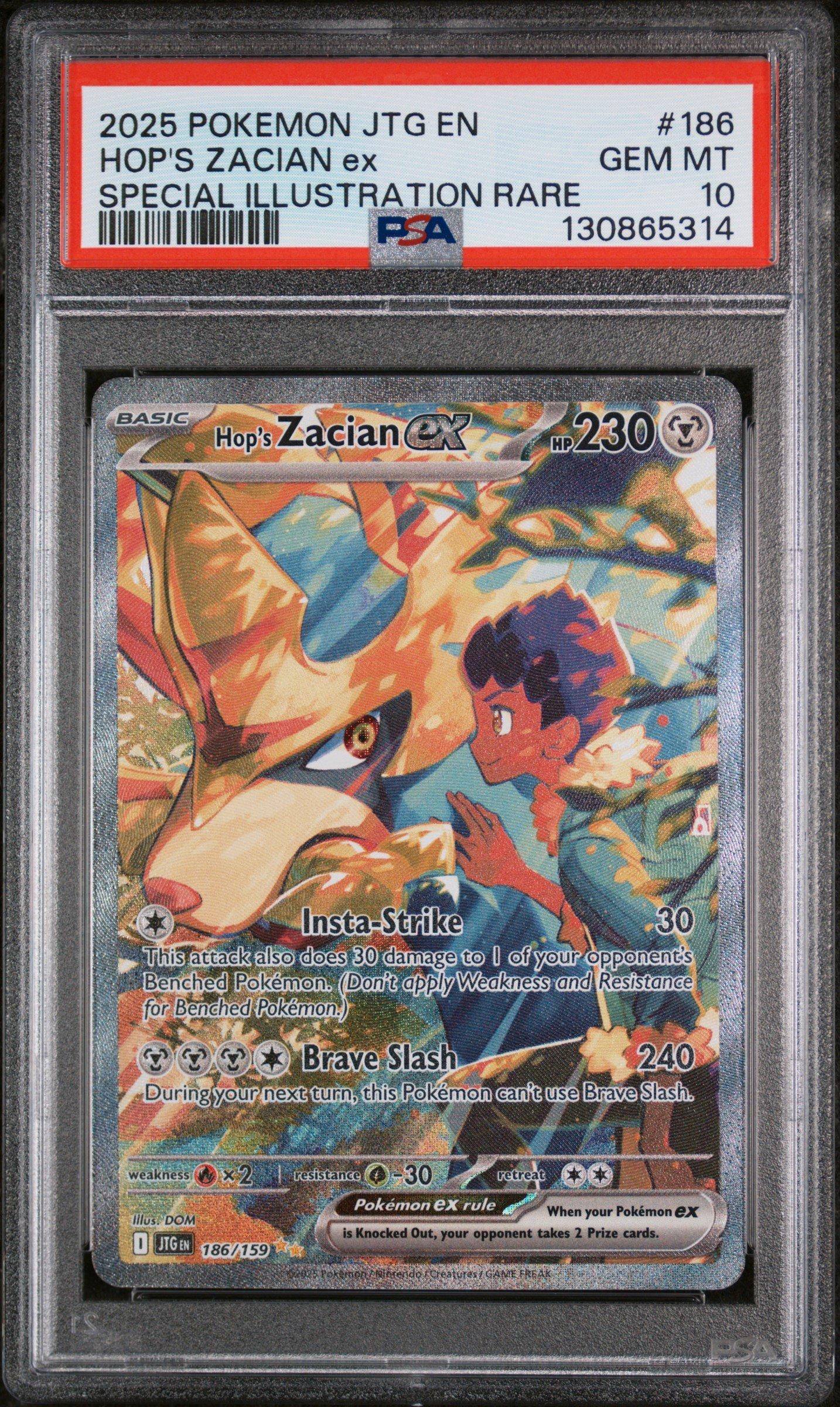 2025 Pokemon Jtg En-journey Together 186 Hop's Zacian Ex Special