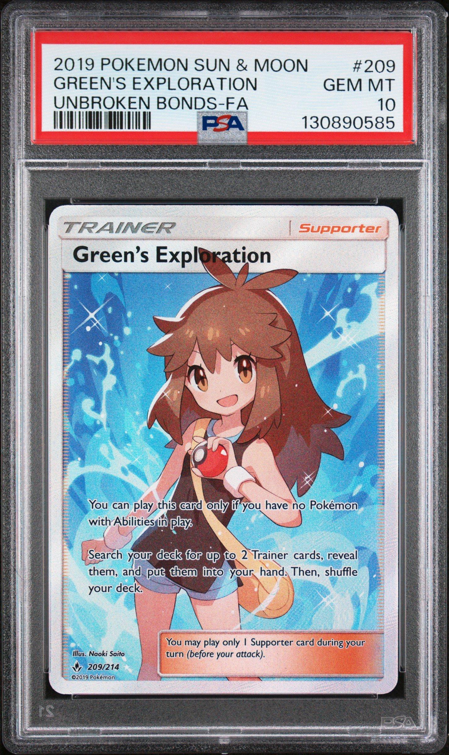 2019 Pokemon Sun & Moon Unbroken Bonds 209 Full Art/green's