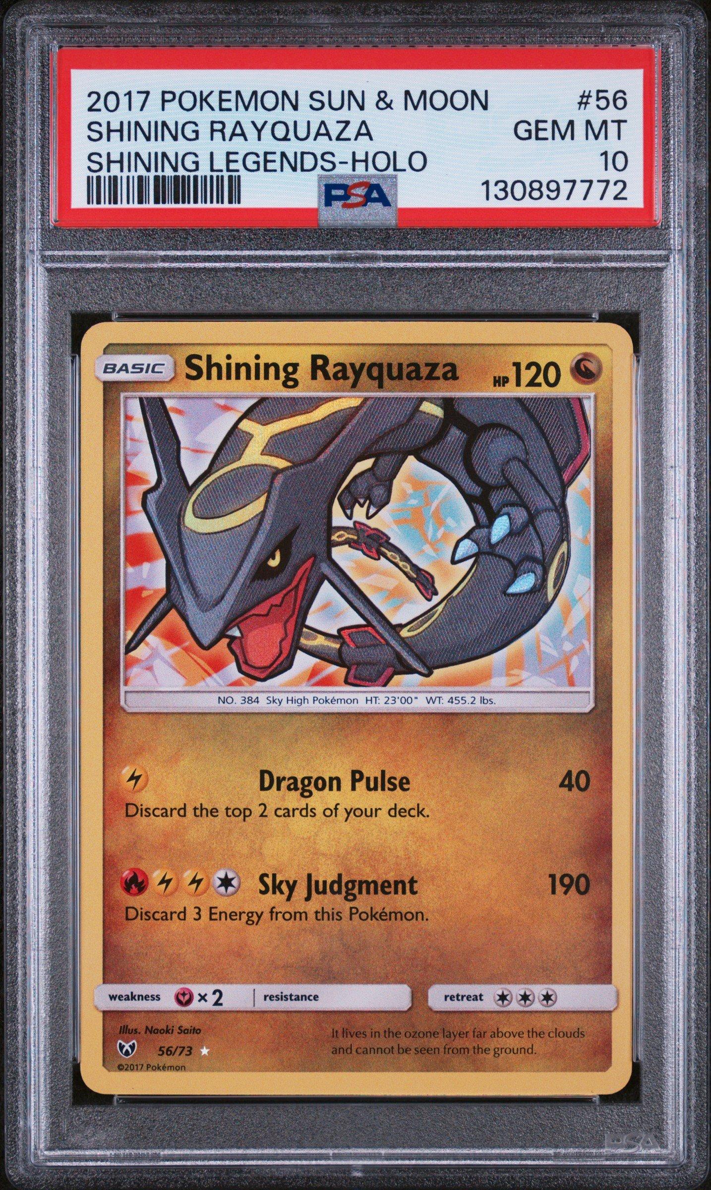 2017 Pokemon Sun & Moon Shining Legends 56 Shining Rayquaza-holo