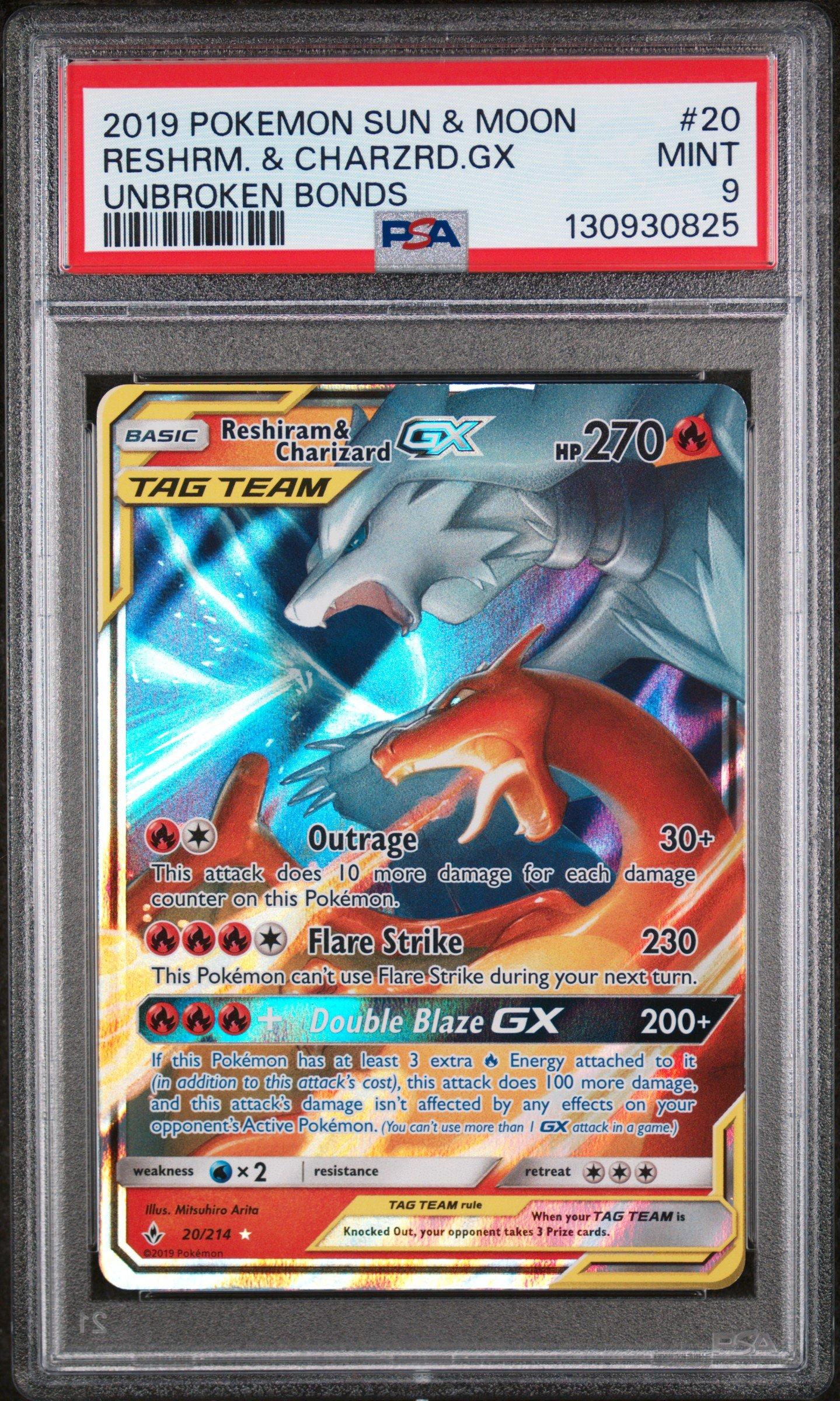 pokemon cards charizard and reshiram Pokemon SM Promos Reshiram & Charizard GX