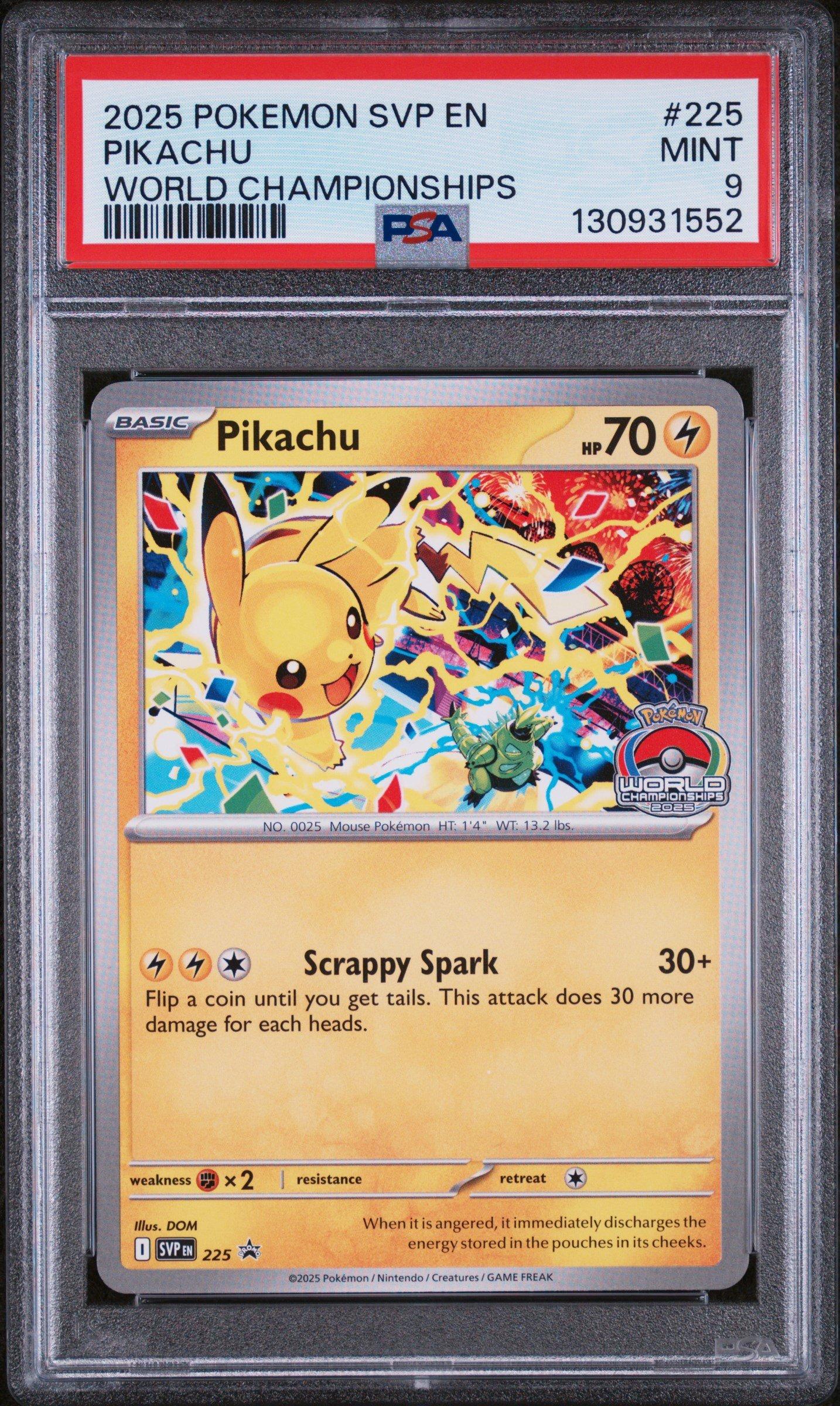 2025 Pokemon Svp En-sv Black Star Promo 225 Pikachu World