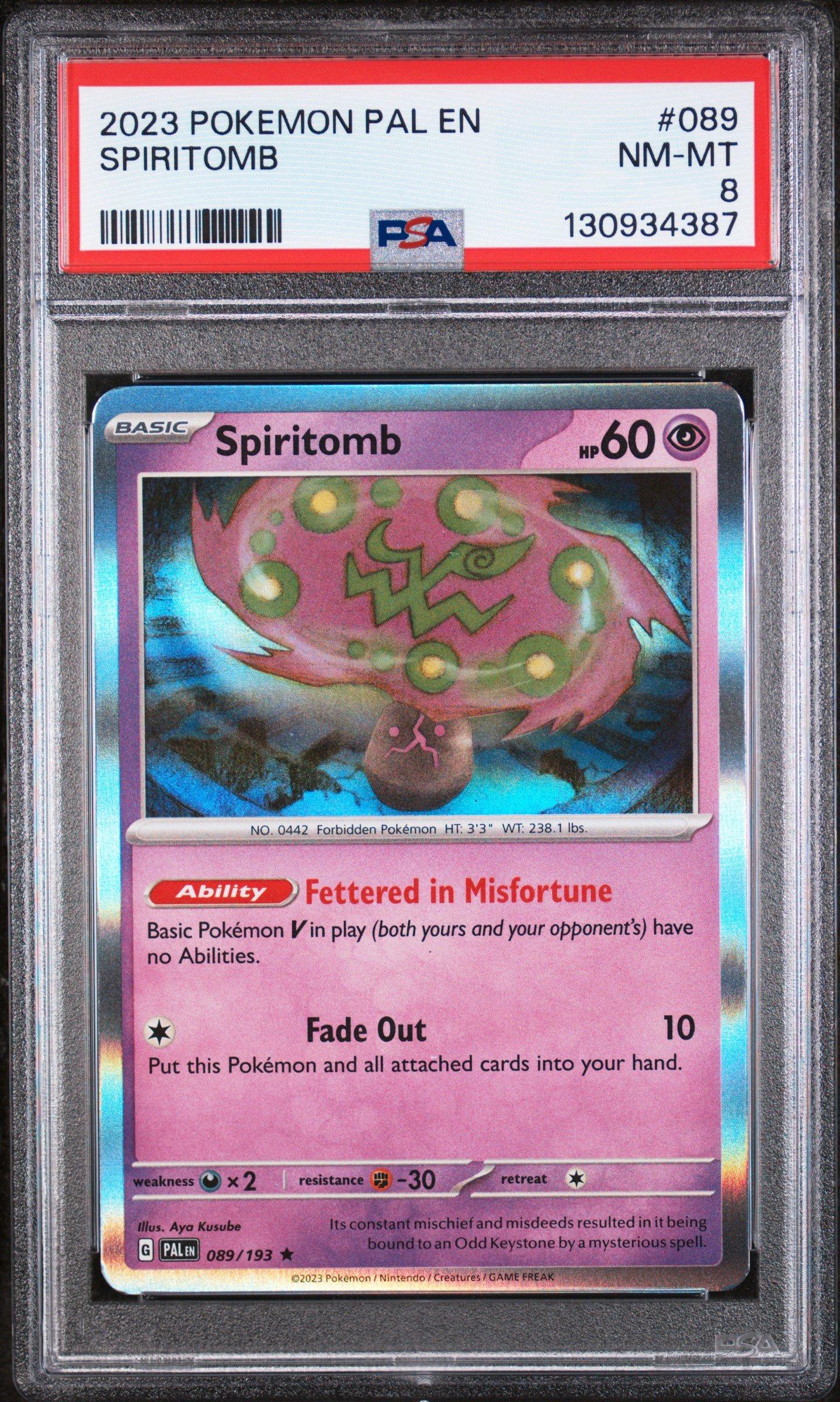 pokemon spiritomb card 089/193 - Paldea Evolved - Lot search your deck for a card and put it into your hand Spiritomb AR 071/063 M1L Mega