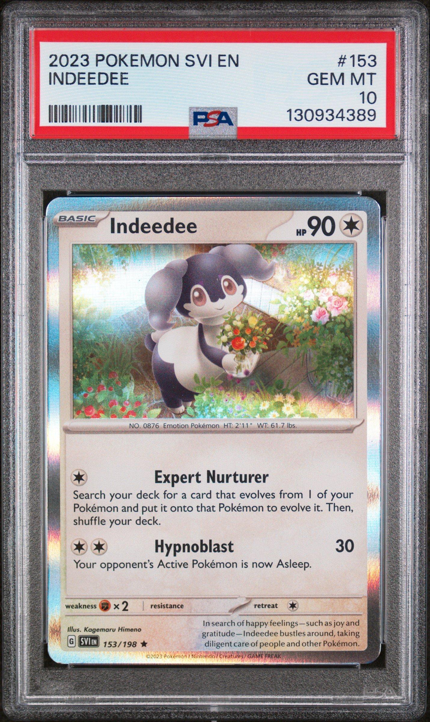 2023 Pokemon Svi En-scarlet & Violet 153 Indeedee PSA 10 Graded
