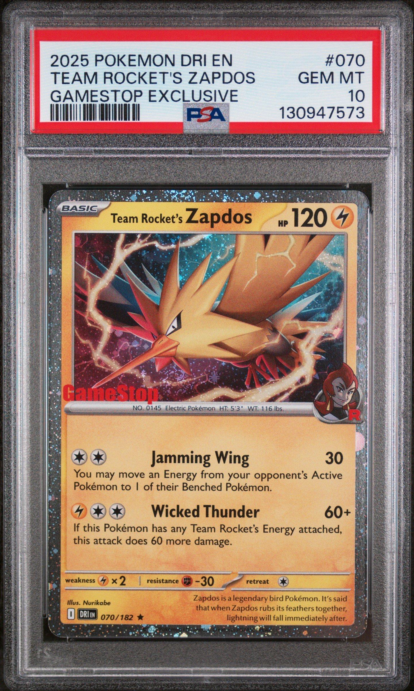 2025 Pokemon Dri En-destined Rivals 070 Team Rocket's Zapdos