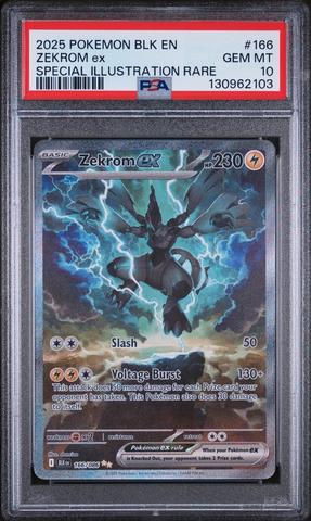 ゼクロムex 2025 PSA10 2025 Pokemon Blk En-black Bolt 166 Zekrom Ex Special Illustration