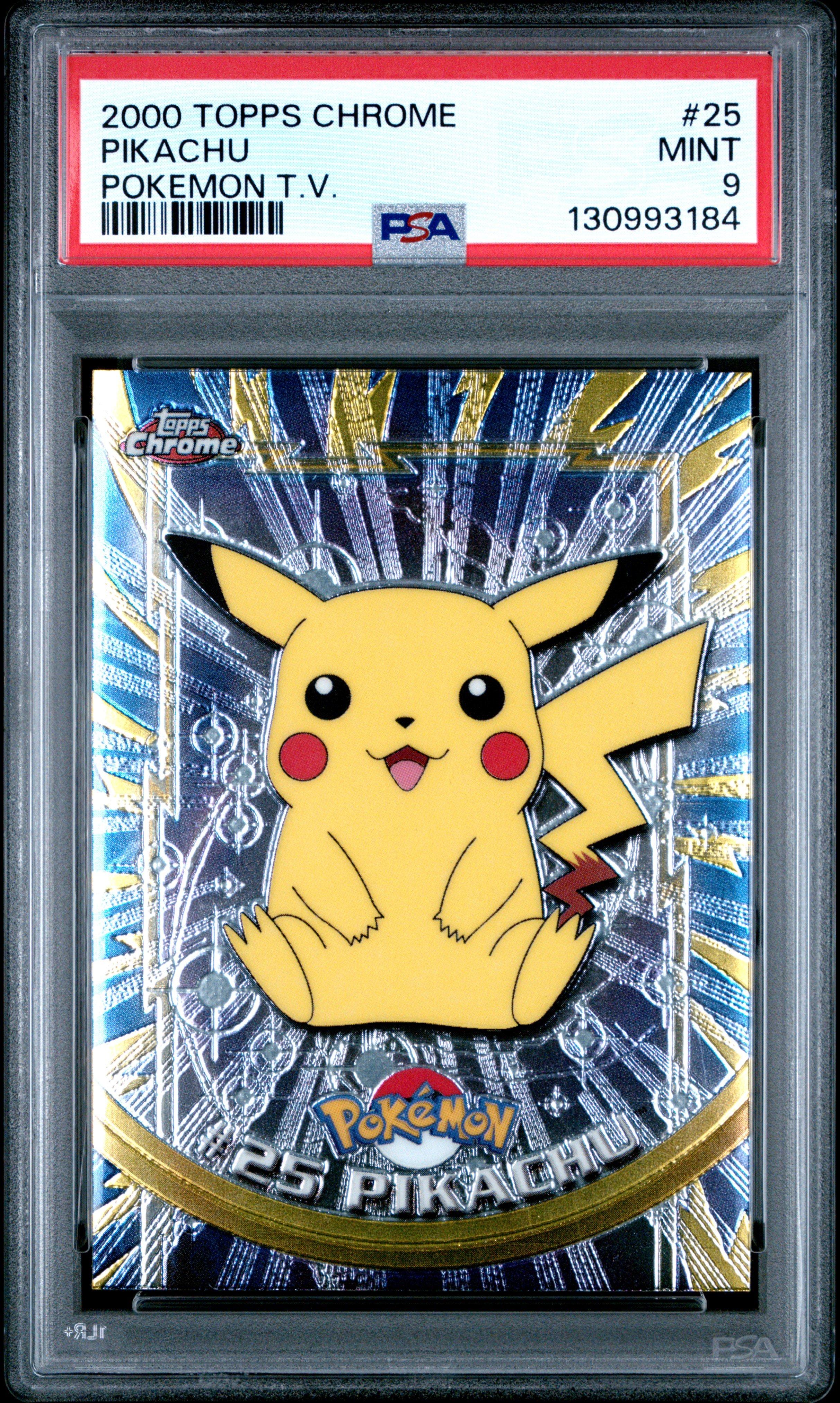2000 Topps Chrome Pokemon T.v. 25 Pikachu PSA 9 Graded Card | GameStop