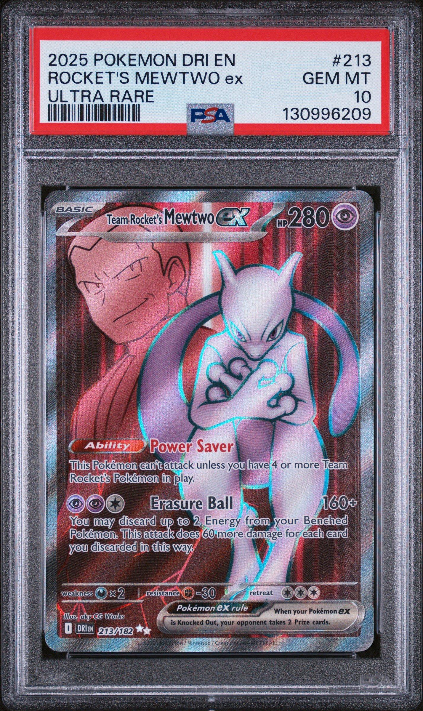 2025 Pokemon Dri En-destined Rivals 213 Team Rocket's Mewtwo Ex