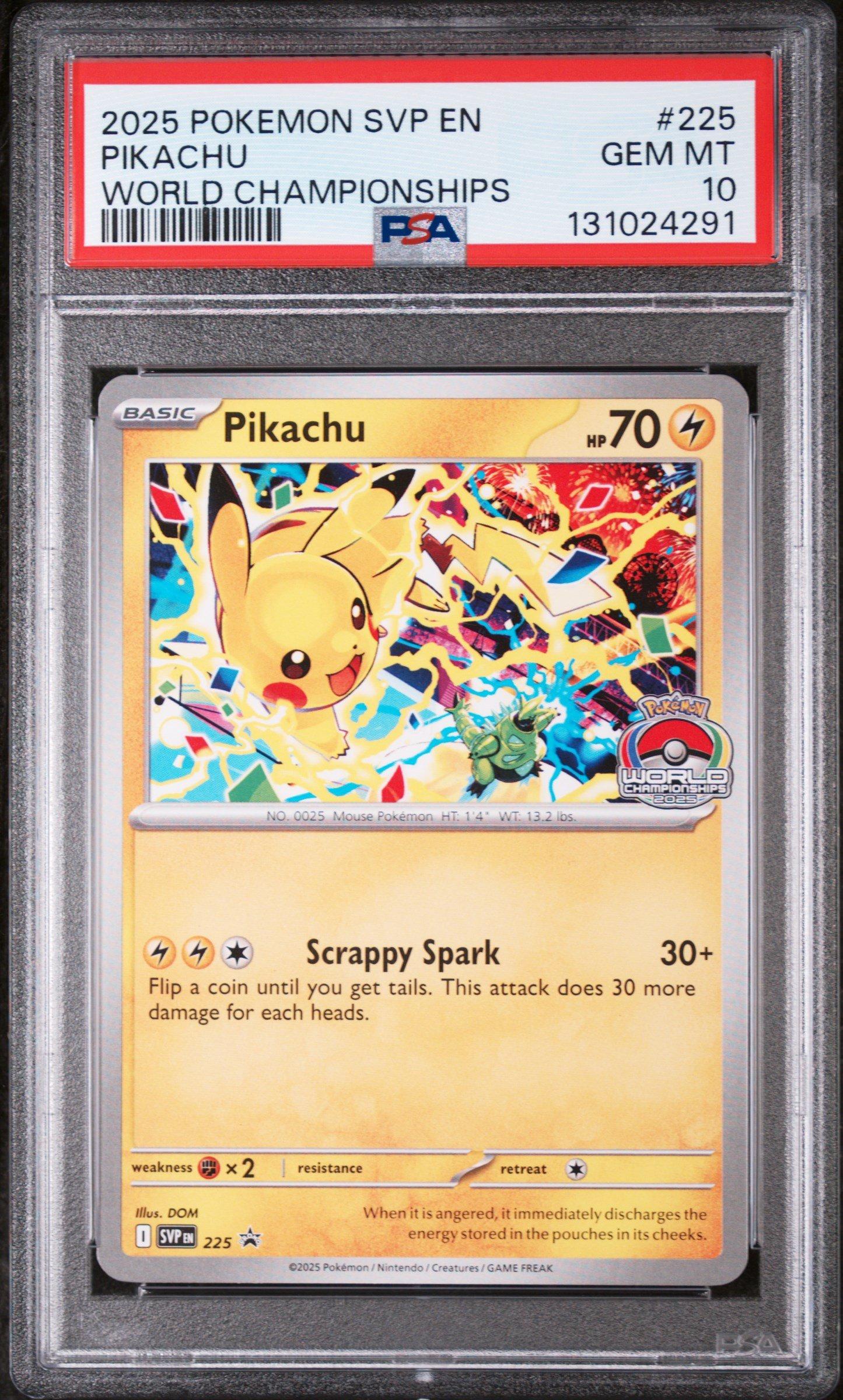 2025 Pokemon Svp En-sv Black Star Promo 225 Pikachu World