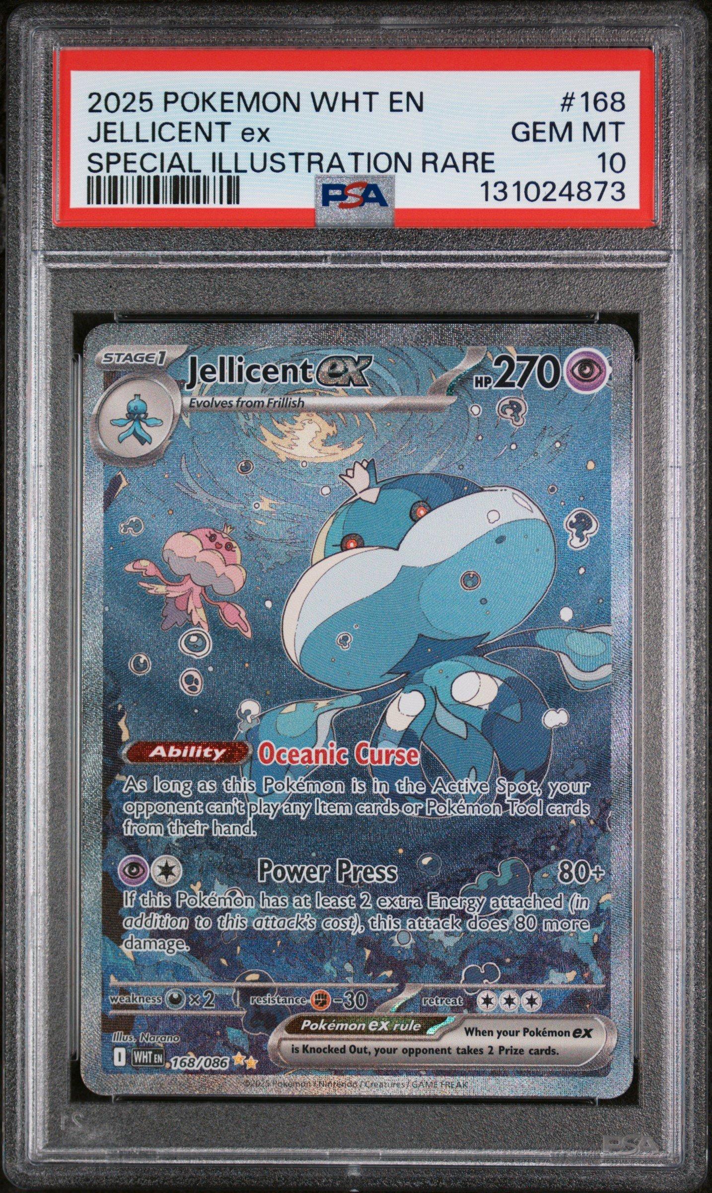 2025 Pokemon Wht En-white Flare 168 Jellicent Ex Special