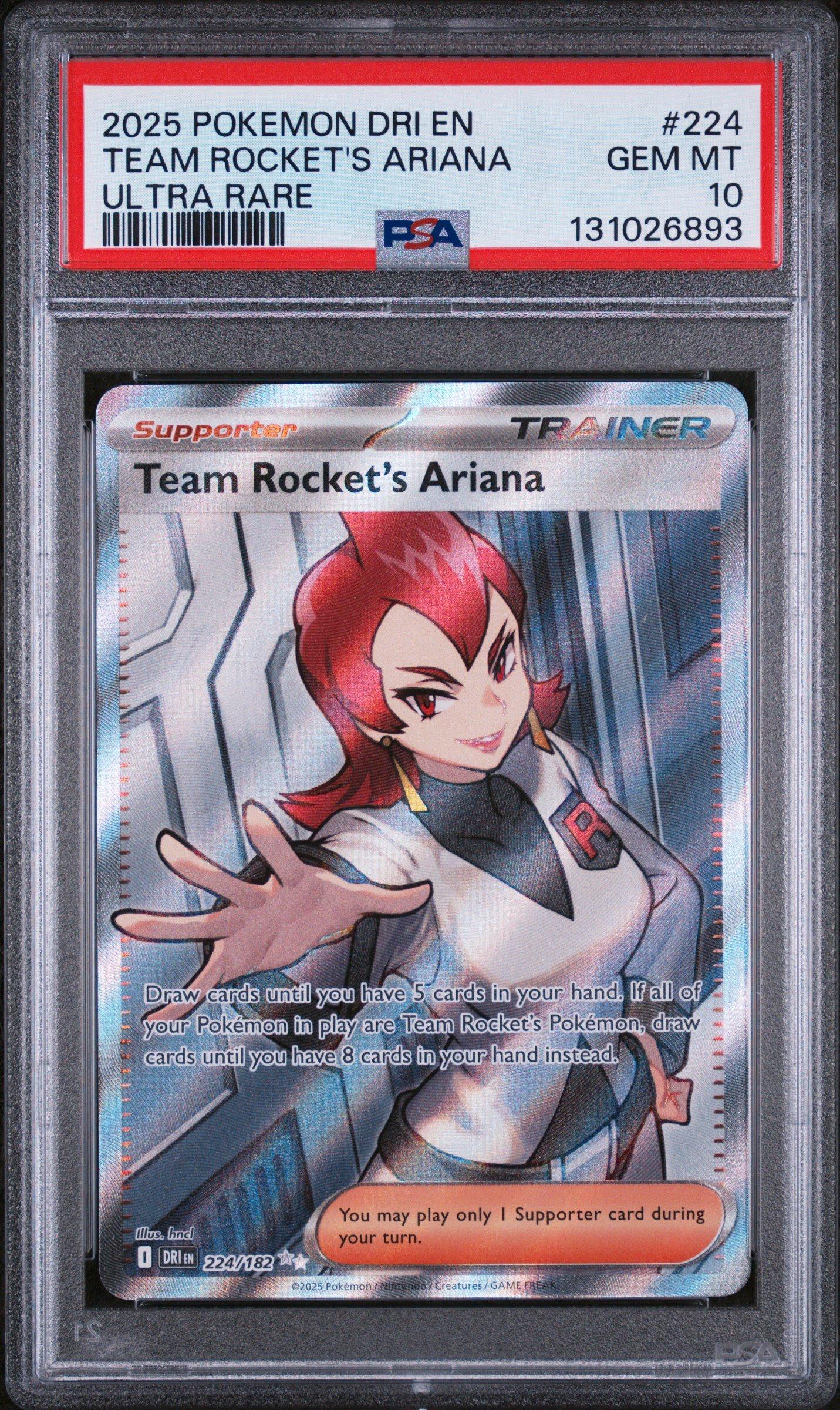 2025 Pokemon Dri En-destined Rivals 224 Team Rocket's Ariana Ultra