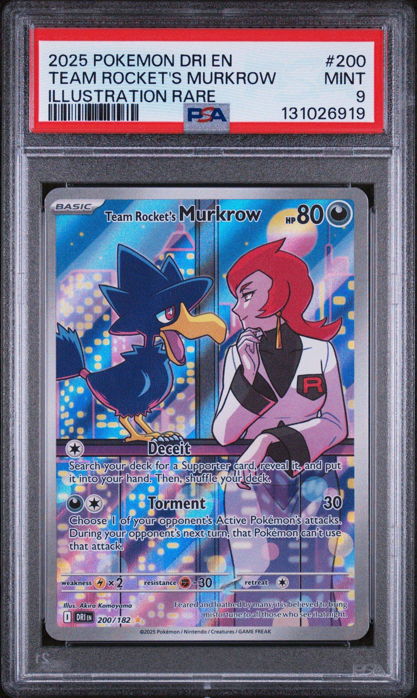 2025 Pokemon Dri En-destined Rivals 200 Team Rocket's Murkrow