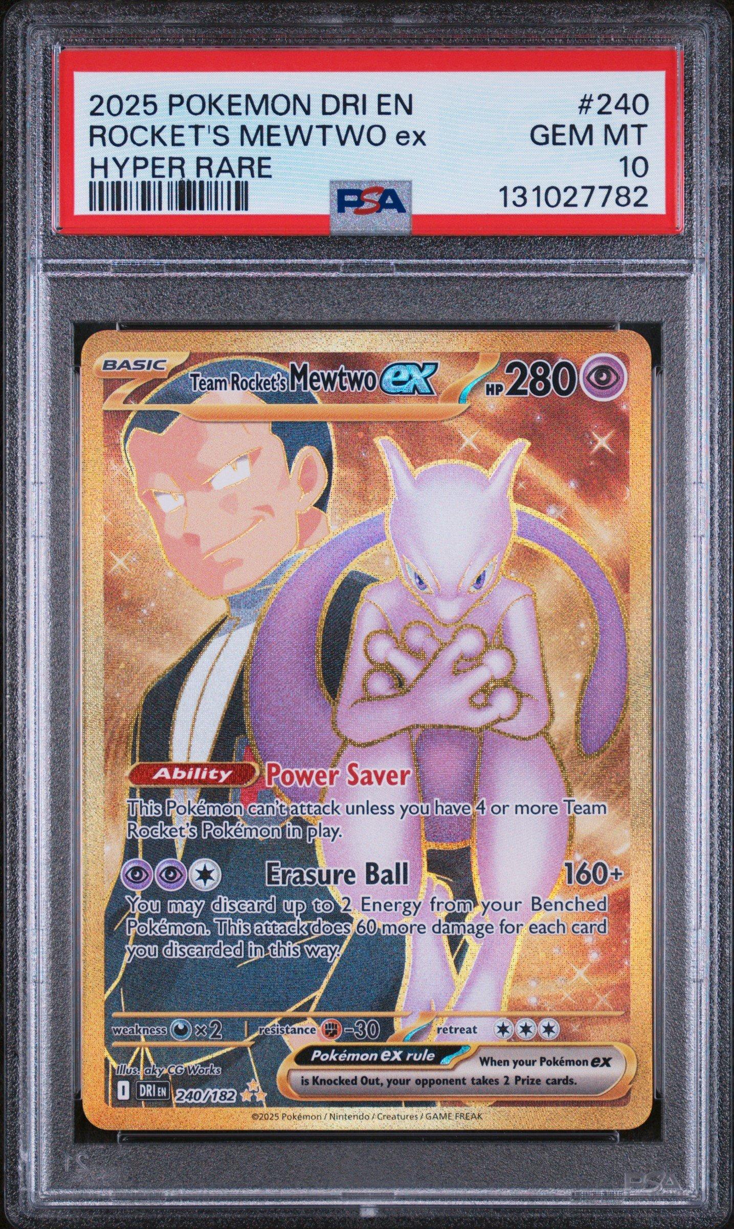 2025 Pokemon Dri En-destined Rivals 240 Team Rocket's Mewtwo Ex