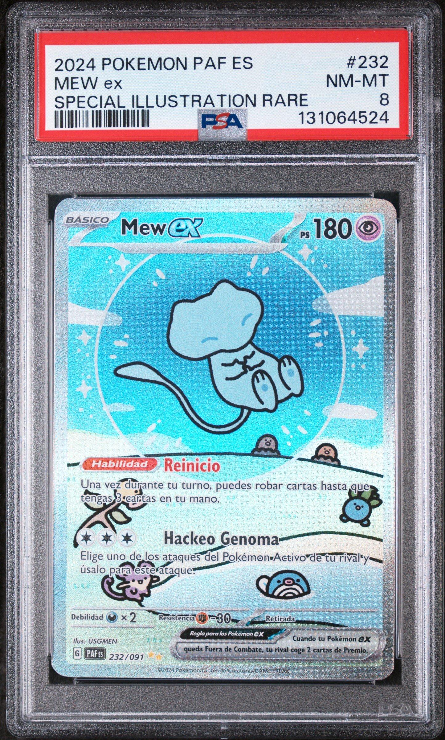 2024 Pokemon Spanish Paf Es-paldean Fates 232 Mew Ex Special Illustration  Rare PSA 8 Graded Card | GameStop