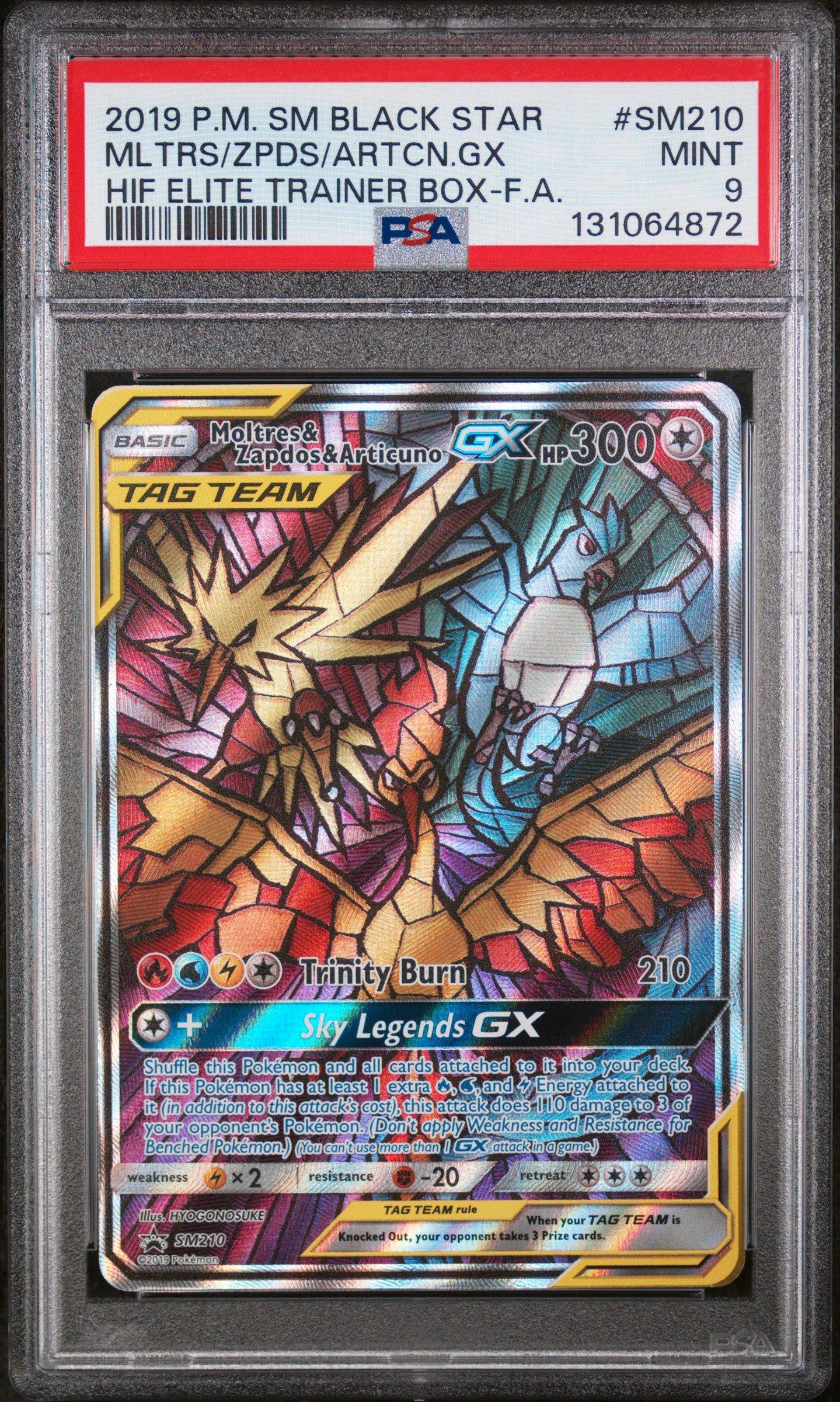 pokemon zapdos moltres articuno card Pokmon Sleeve TAG TEAM 2019 Pokemon Sm Black Star