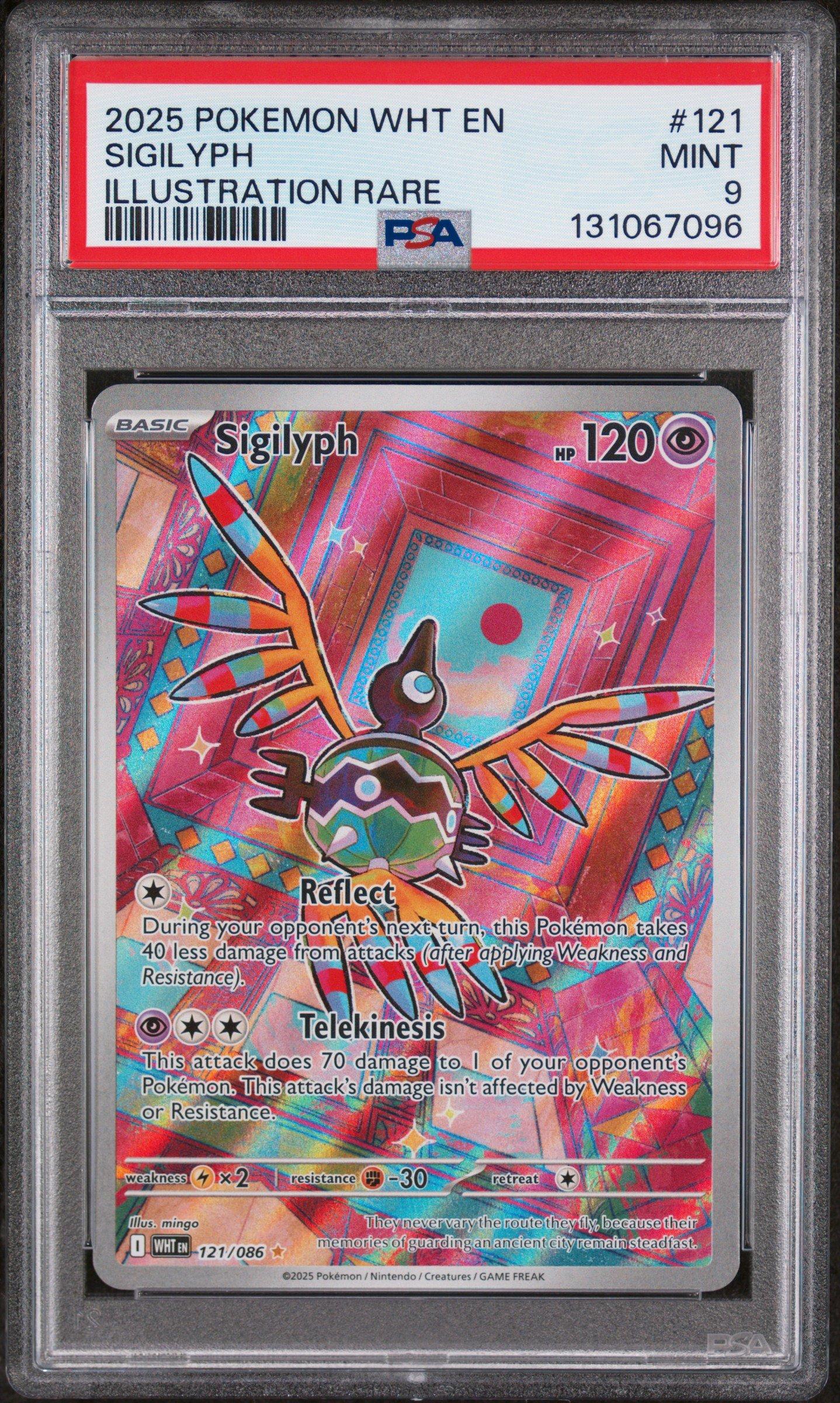 2025 Pokemon Wht En-white Flare 121 Sigilyph Illustration Rare PSA 9 Graded  Card | GameStop