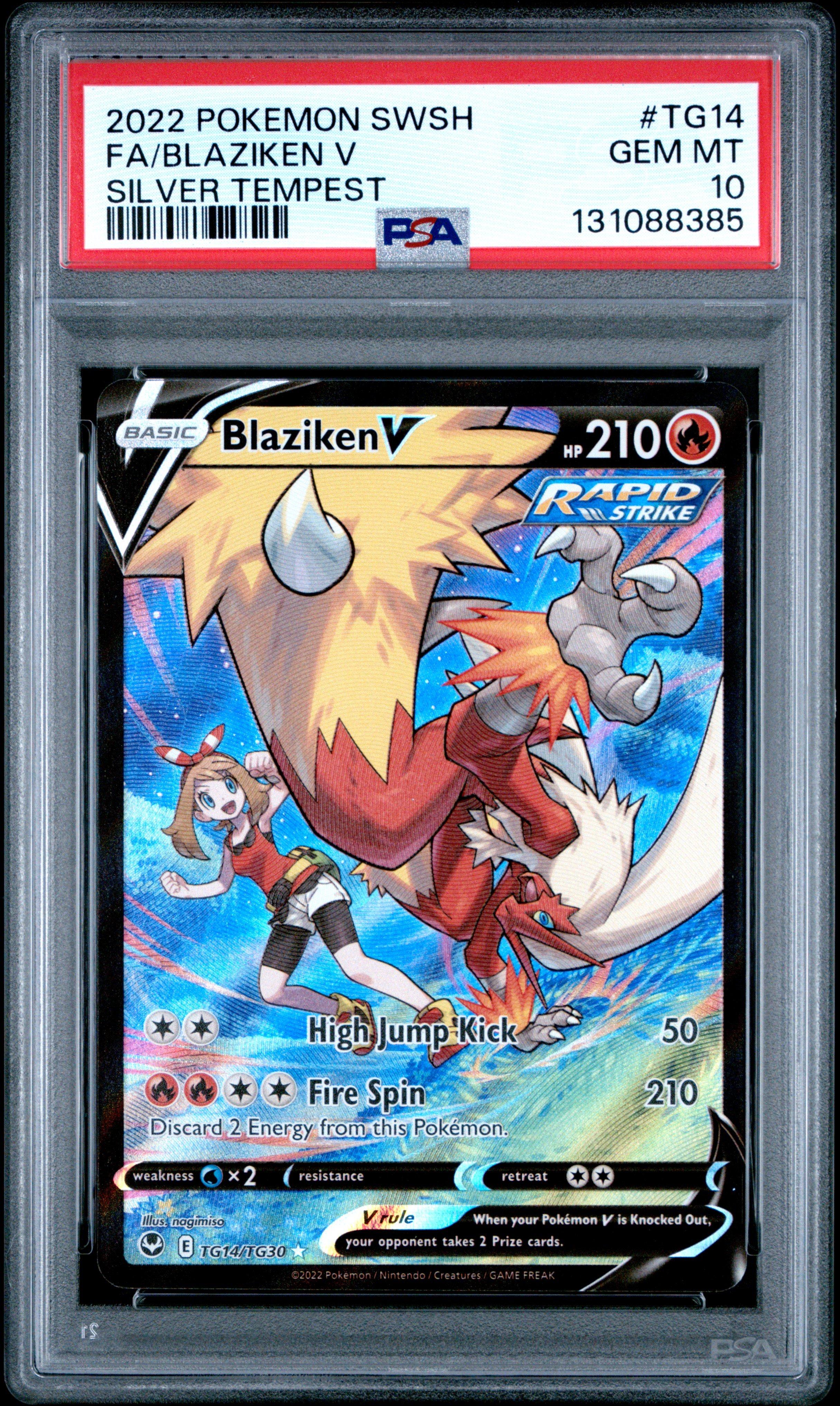 2022 Pokemon Sword & Shield Silver Tempest Tg14 Full Art/blaziken