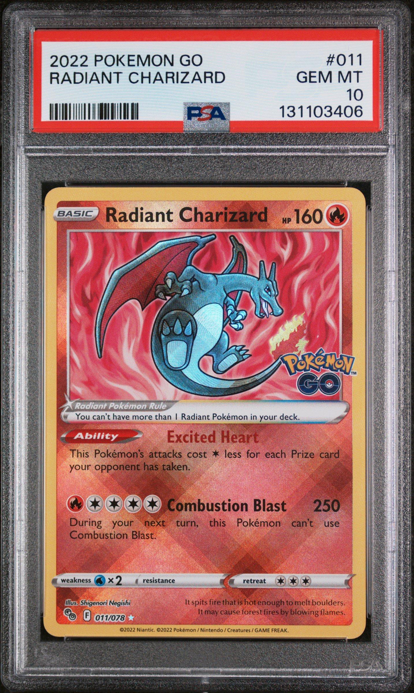 2022 Pokemon Go 011 Radiant Charizard PSA 10 | GameStop