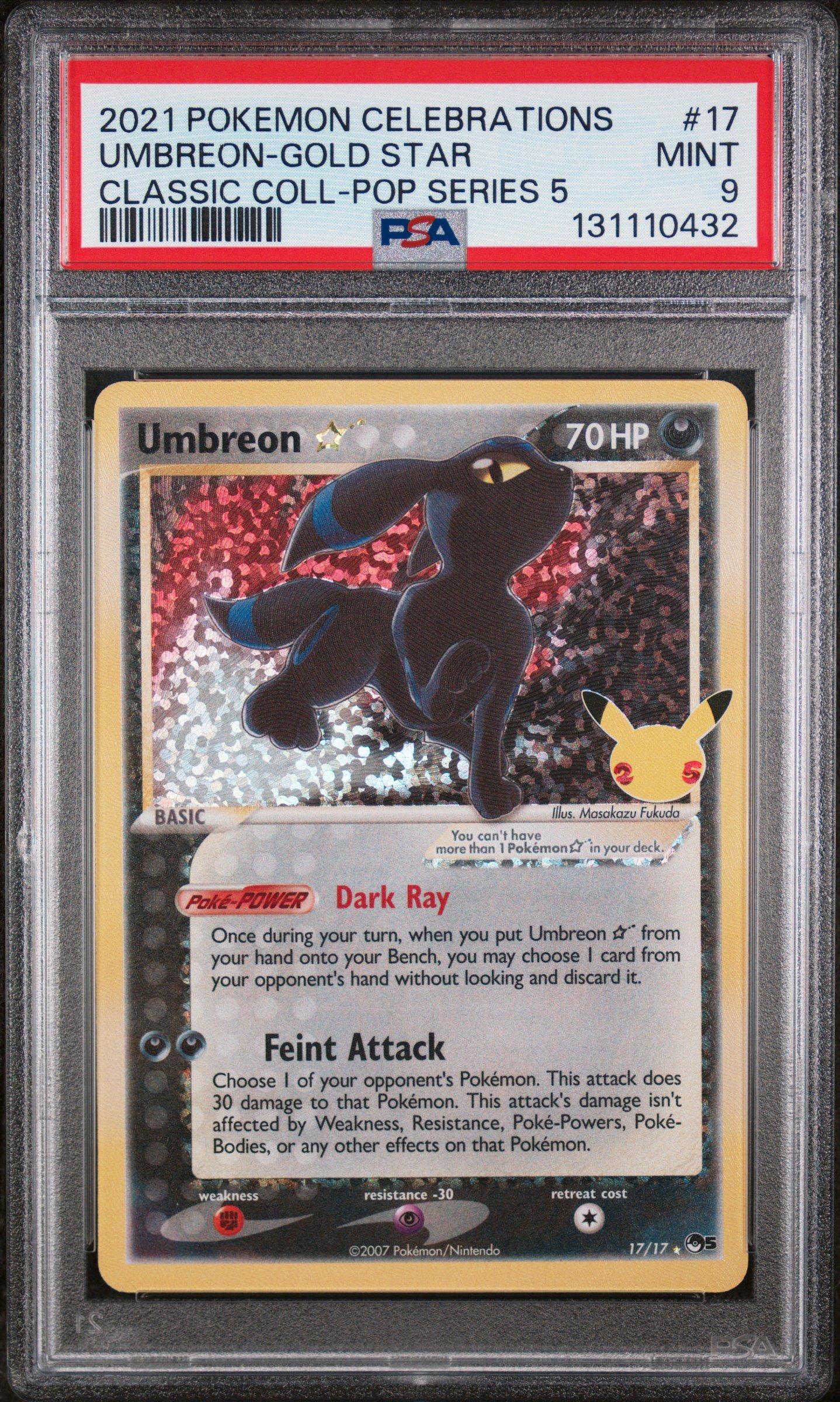 2021 Pokemon Celebrations Classic Collection 17 Umbreon-gold Star
