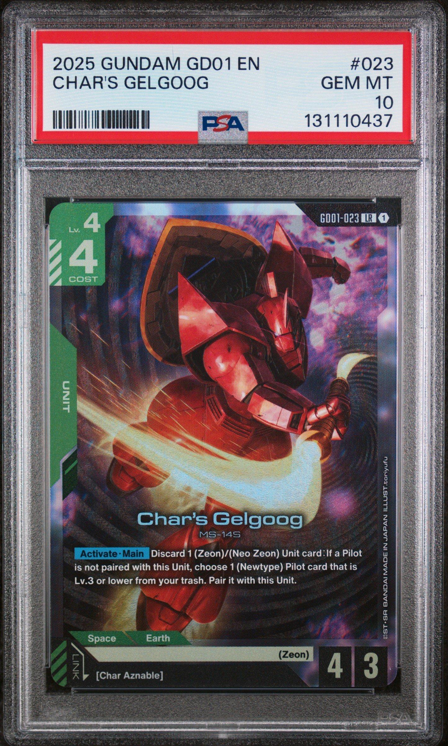 2025 Gundam Newtype Rising 023 Char's Gelgoog PSA 10