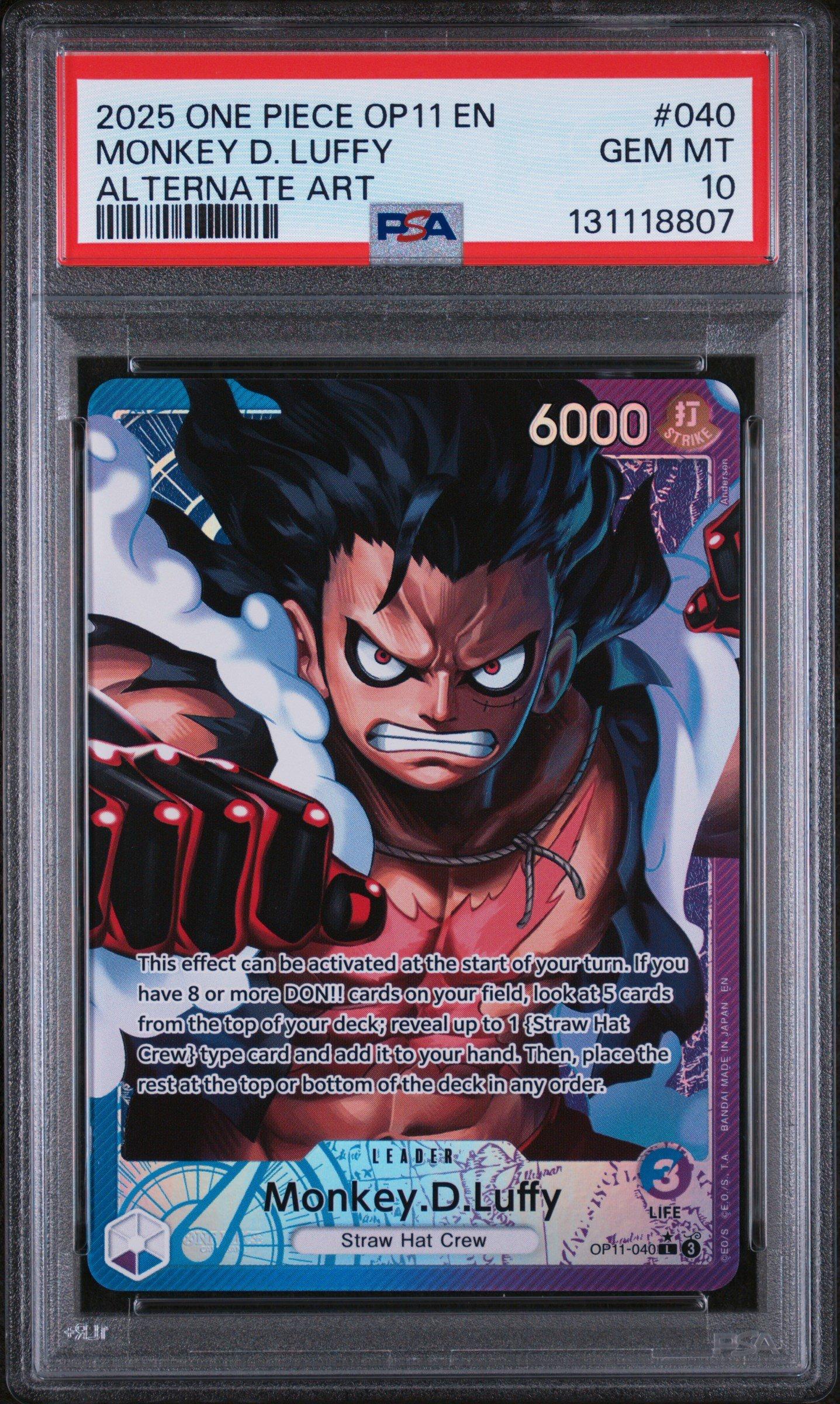 2025 One Piece Op11-a Fist Of Divine Speed 040 Monkey D. Luffy