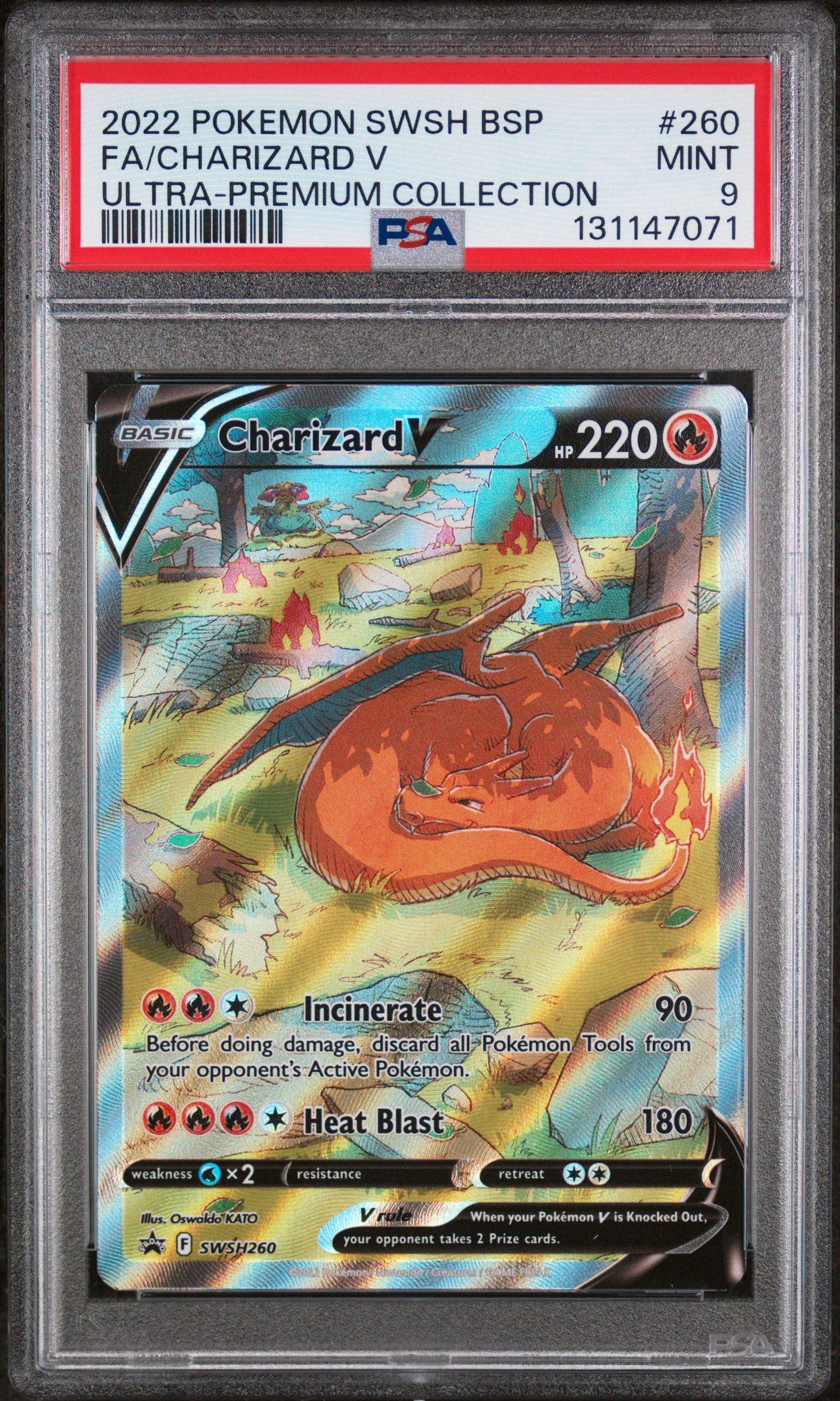 2022 Pokemon Swsh Black Star Promo 260 Full Art/charizard V Sword