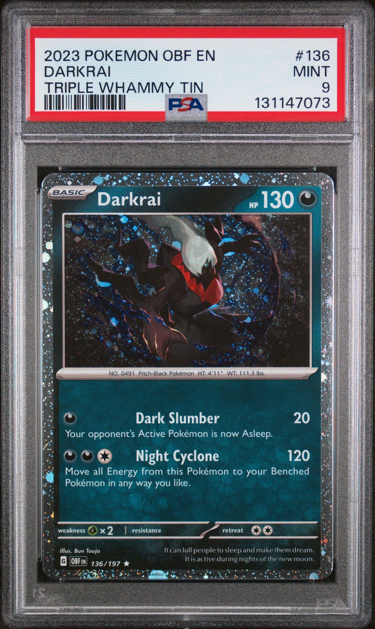 2023 Pokemon Obf En-obsidian Flames 136 Darkrai Triple Whammy Tin