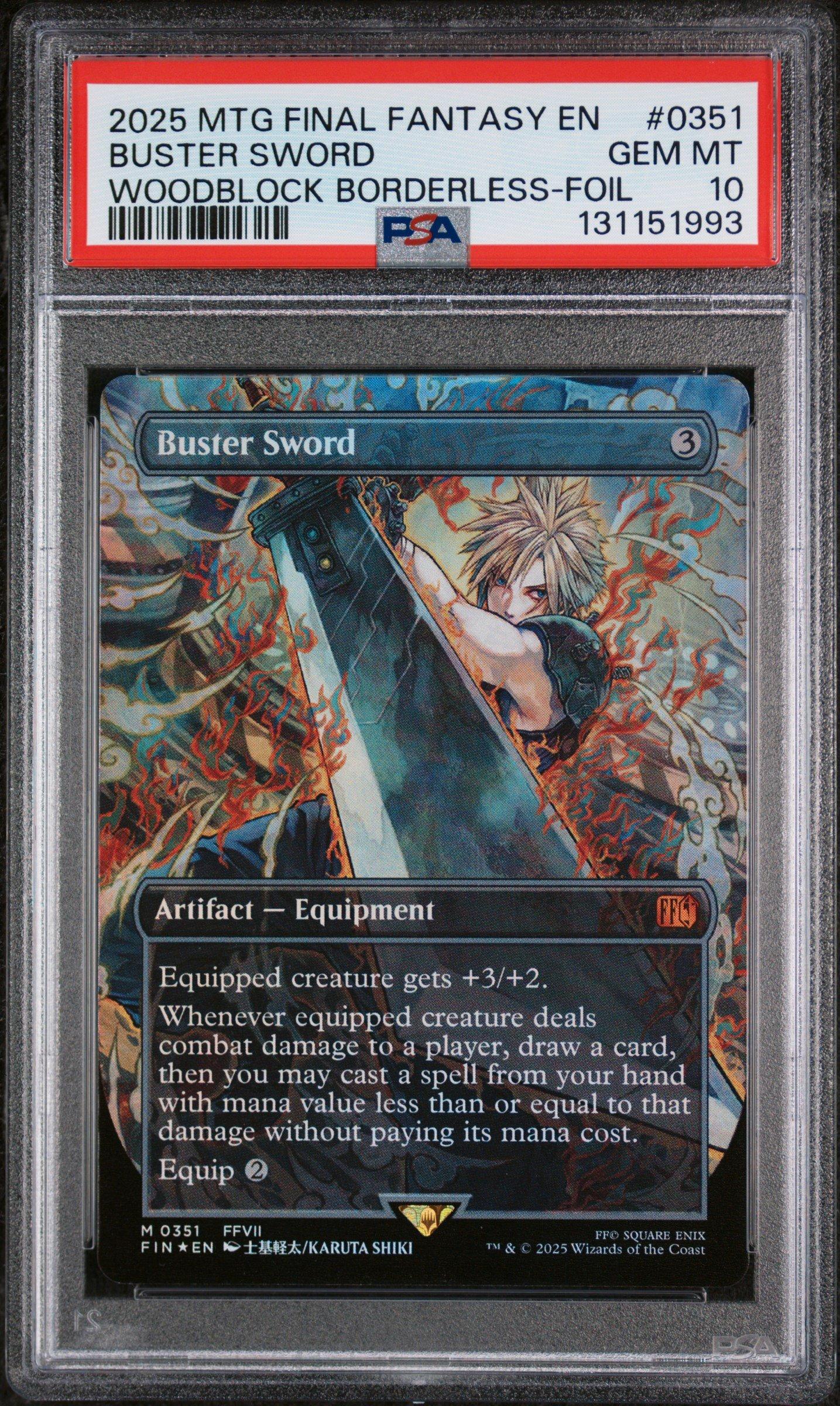 2025 Magic The Gathering Final Fantasy 0351 Buster Sword Woodblock