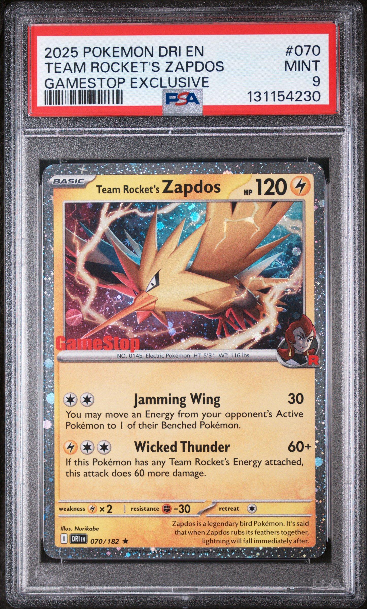 2025 Pokemon Dri En-destined Rivals 070 Team Rocket's Zapdos