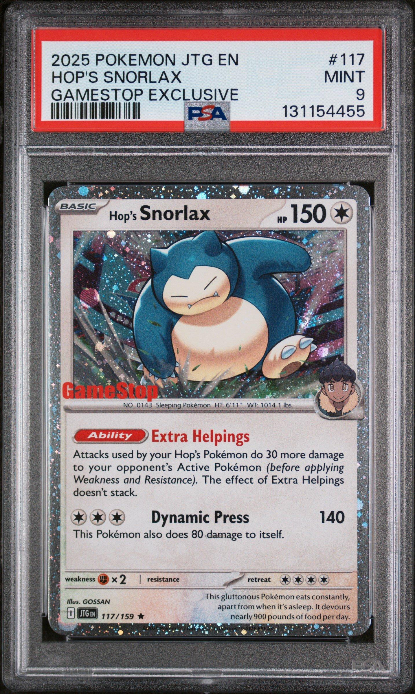 2025 Pokemon Jtg En-journey Together 117 Hop's Snorlax Gamestop