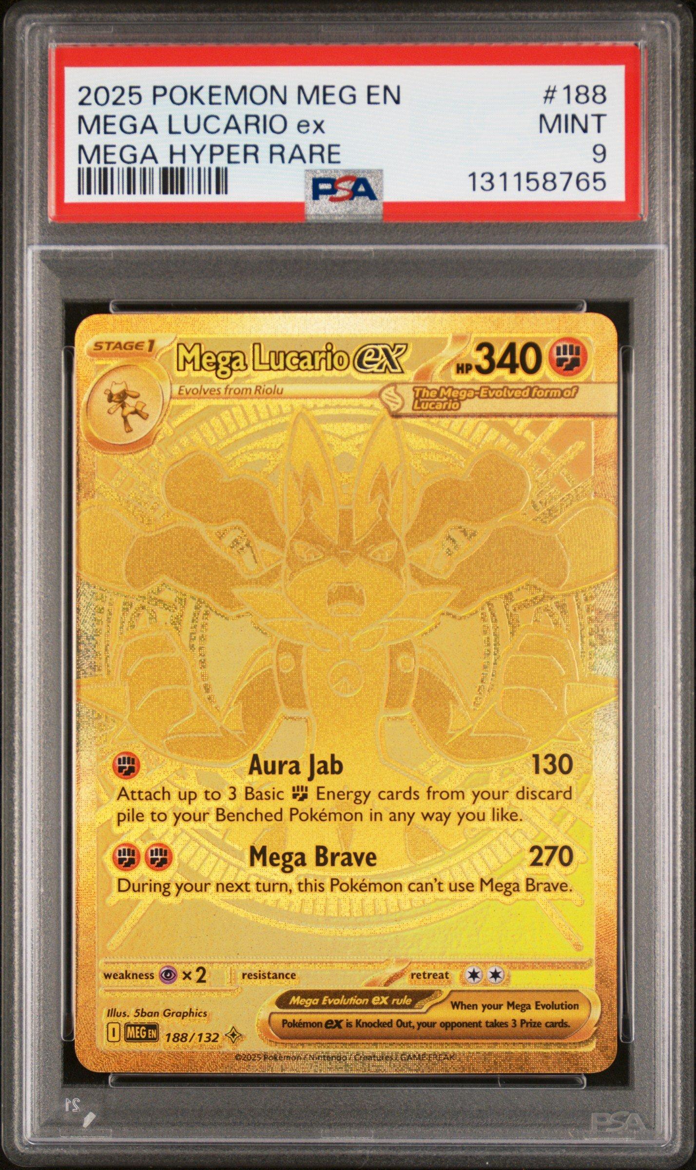 [PSA9] ポケモンカード 2025 Pokemon Meg En-mega Evolution 188 Mega Lucario Ex Mega Hyper