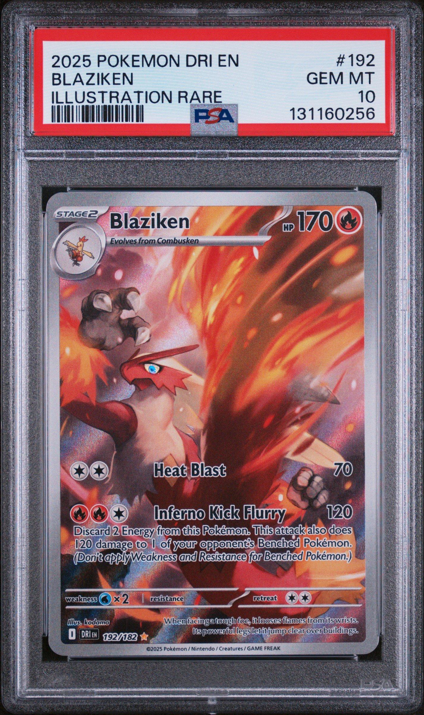 2025 Pokemon Dri En-destined Rivals 192 Blaziken Illustration Rare