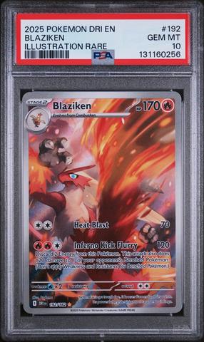 2025 Pokemon Dri En-destined Rivals 192 Blaziken Illustration Rare