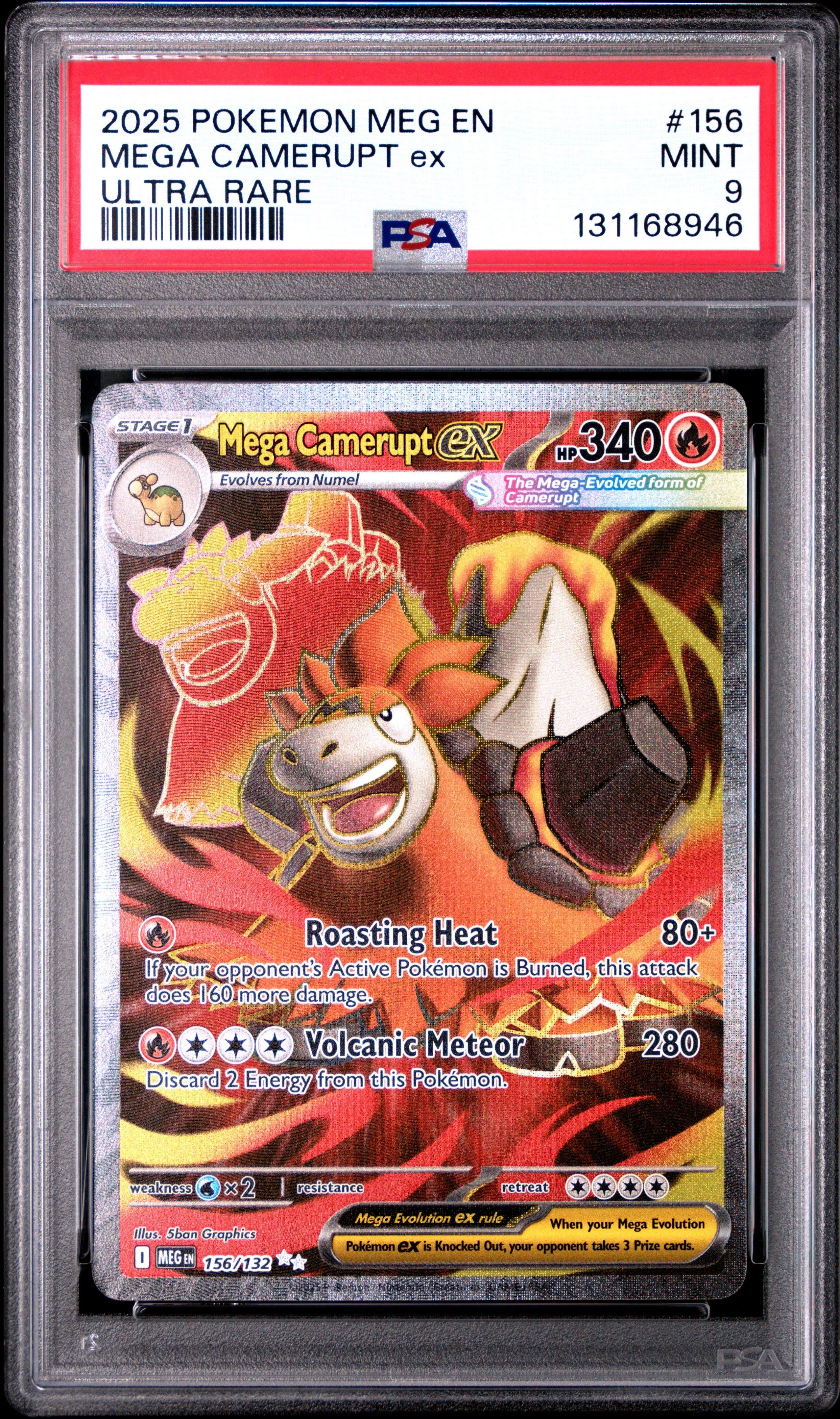 2025 Pokemon Meg En-mega Evolution 156 Mega Camerupt Ex Ultra Rare