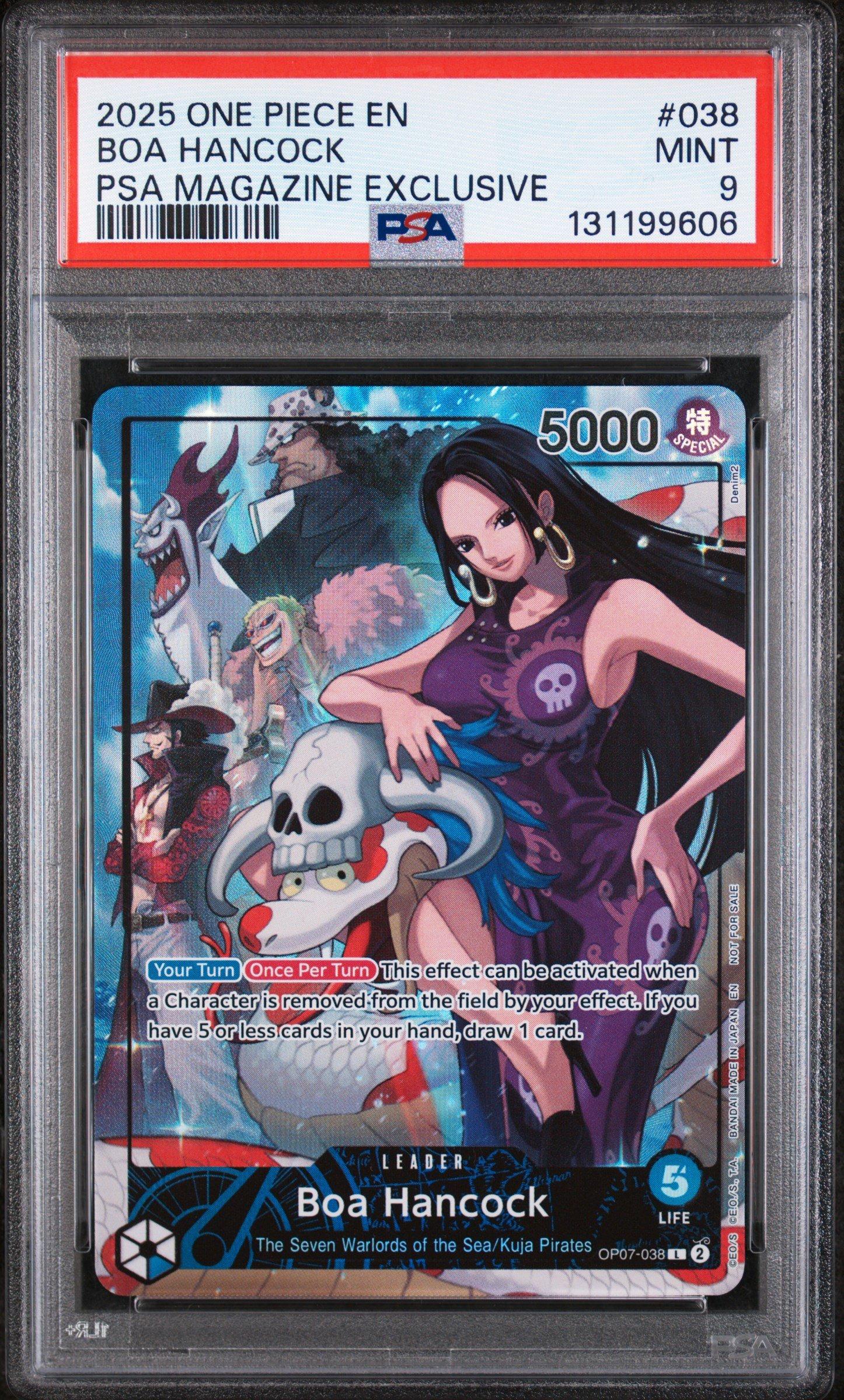 T*p様 2025 ONE PIECE EN BOA HANCOCK #038 2025 One Piece Promos 038 Boa Hancock Psa Magazine Exclusive PSA 9
