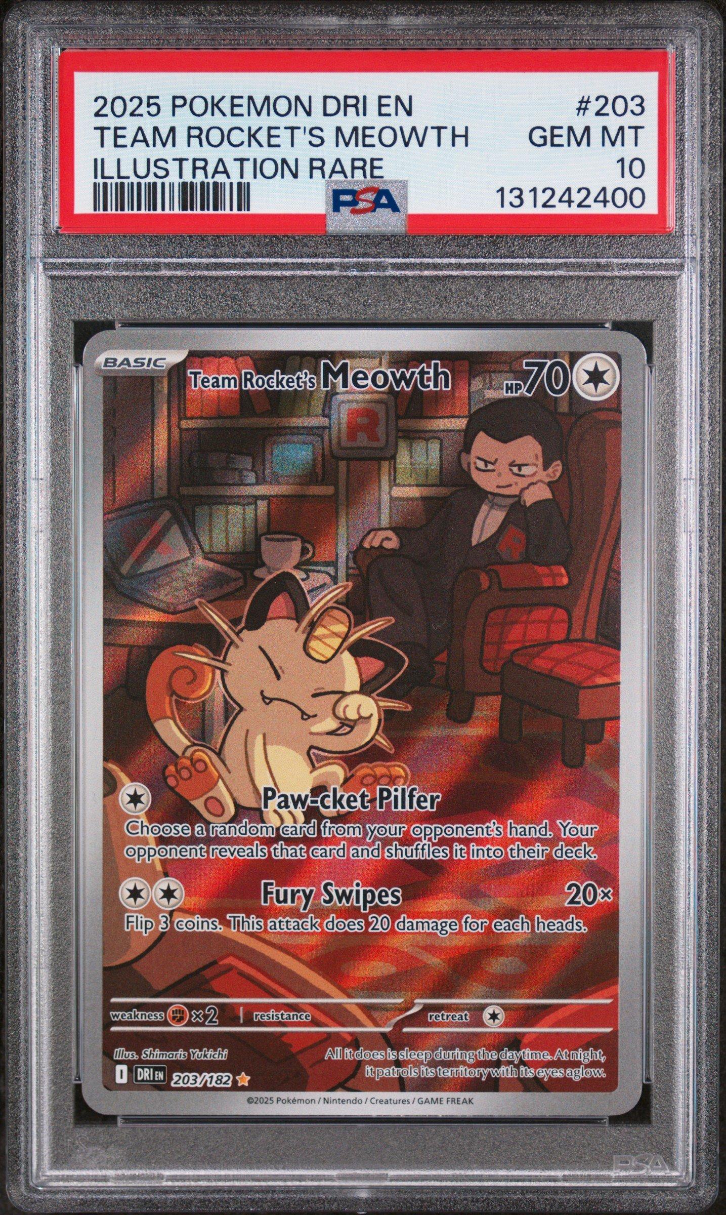 2025 Pokemon Dri En-destined Rivals 203 Team Rocket's Meowth