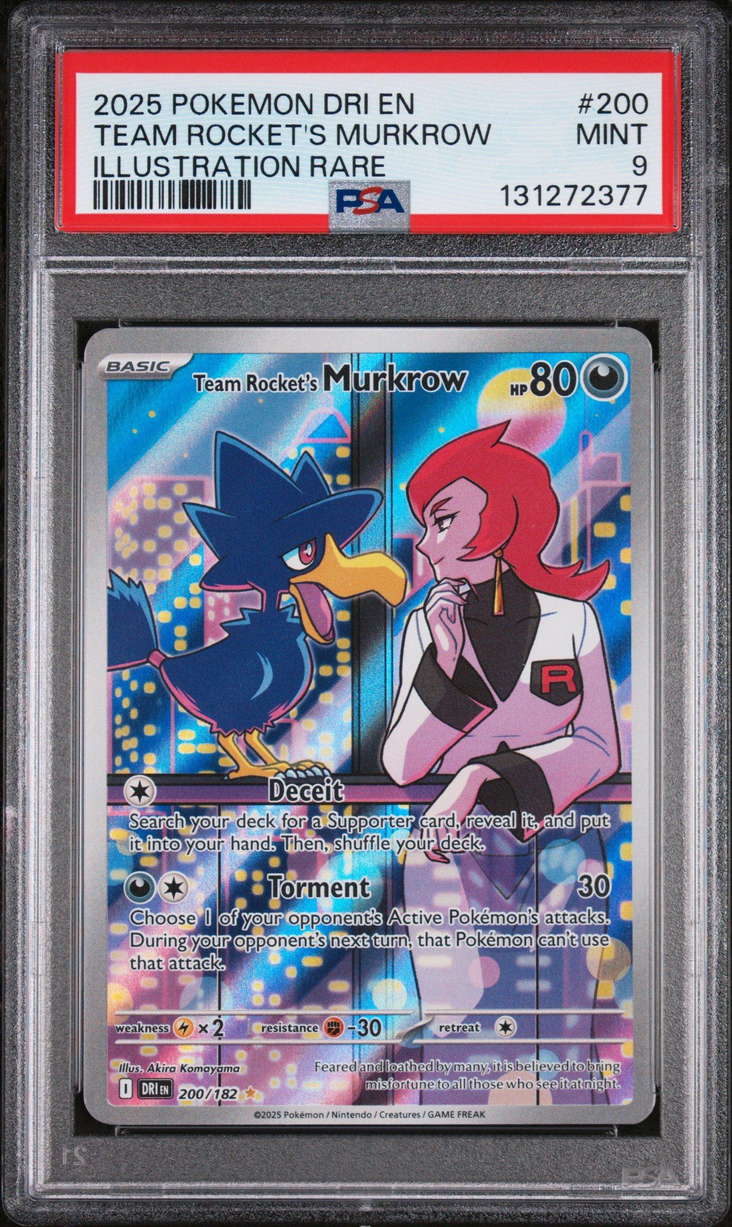 2025 Pokemon Dri En-destined Rivals 200 Team Rocket's Murkrow