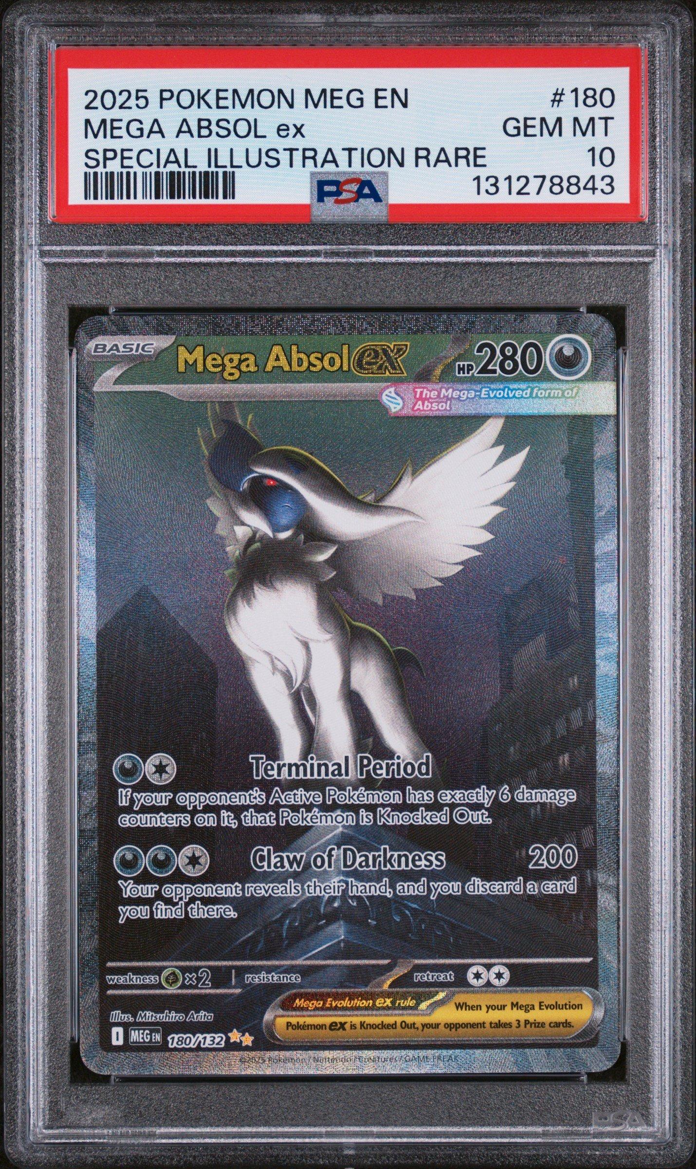 PSA10 メガアブソルex 2025 Pokemon Meg En-mega Evolution 180 Mega Absol Ex Special