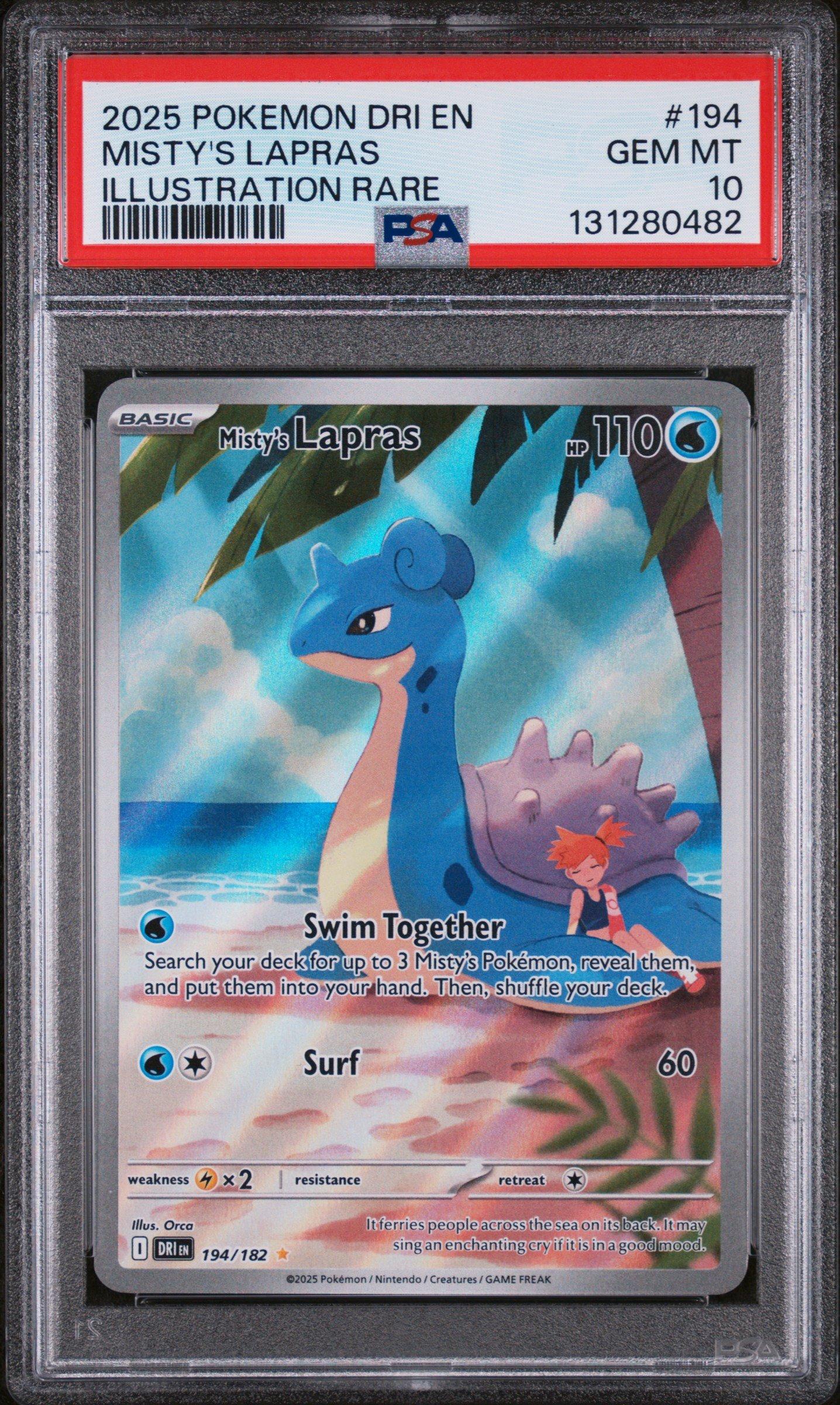 2025 Pokemon Dri En-destined Rivals 194 Misty's Lapras
