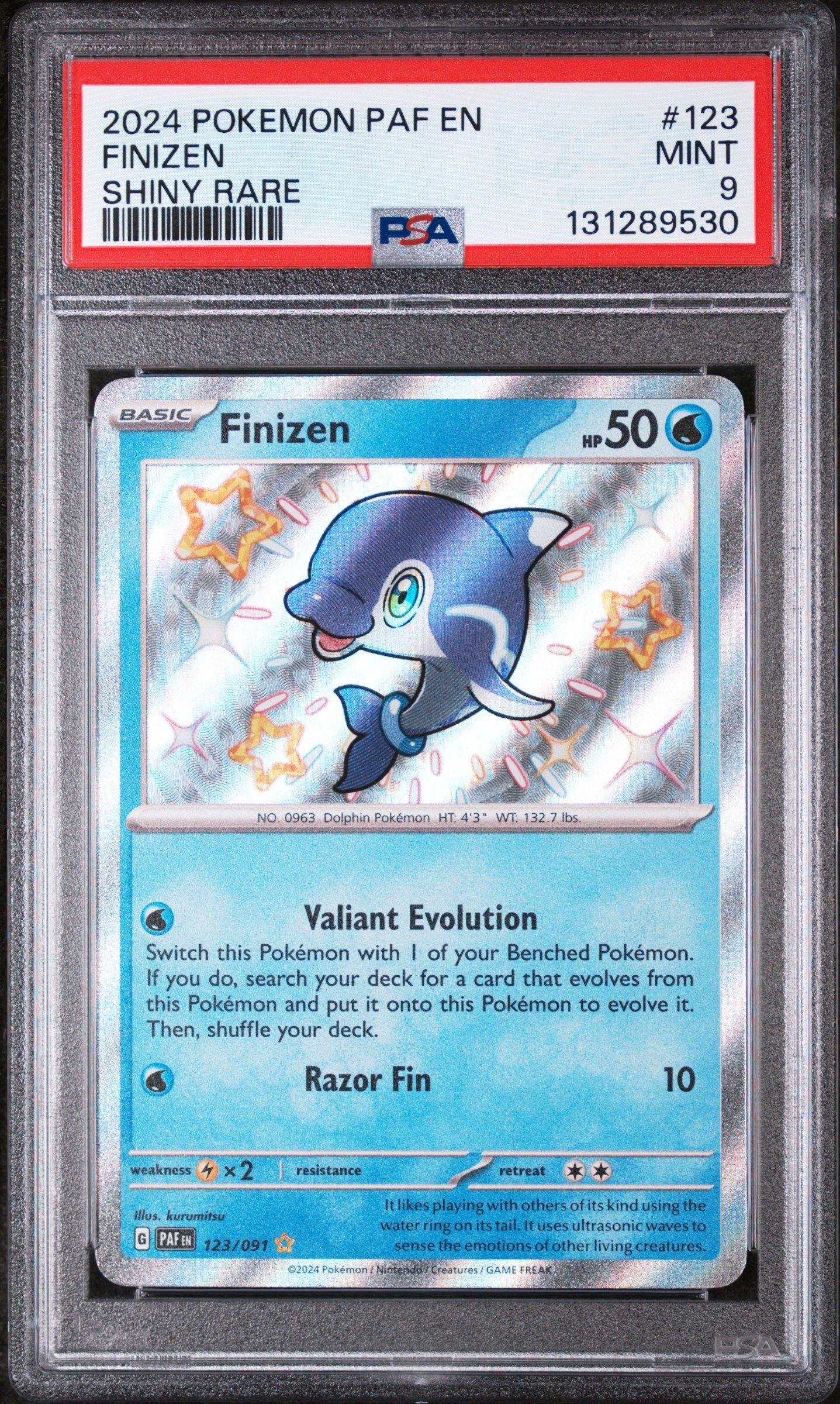 2024 Pokemon Paf En-paldean Fates 123 Finizen Shiny Rare PSA 9 Graded Card  | GameStop