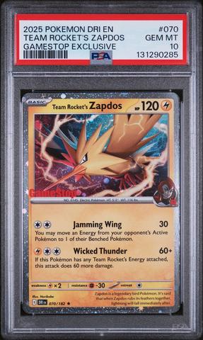 2025 Pokemon Dri En-destined Rivals 070 Team Rocket's Zapdos