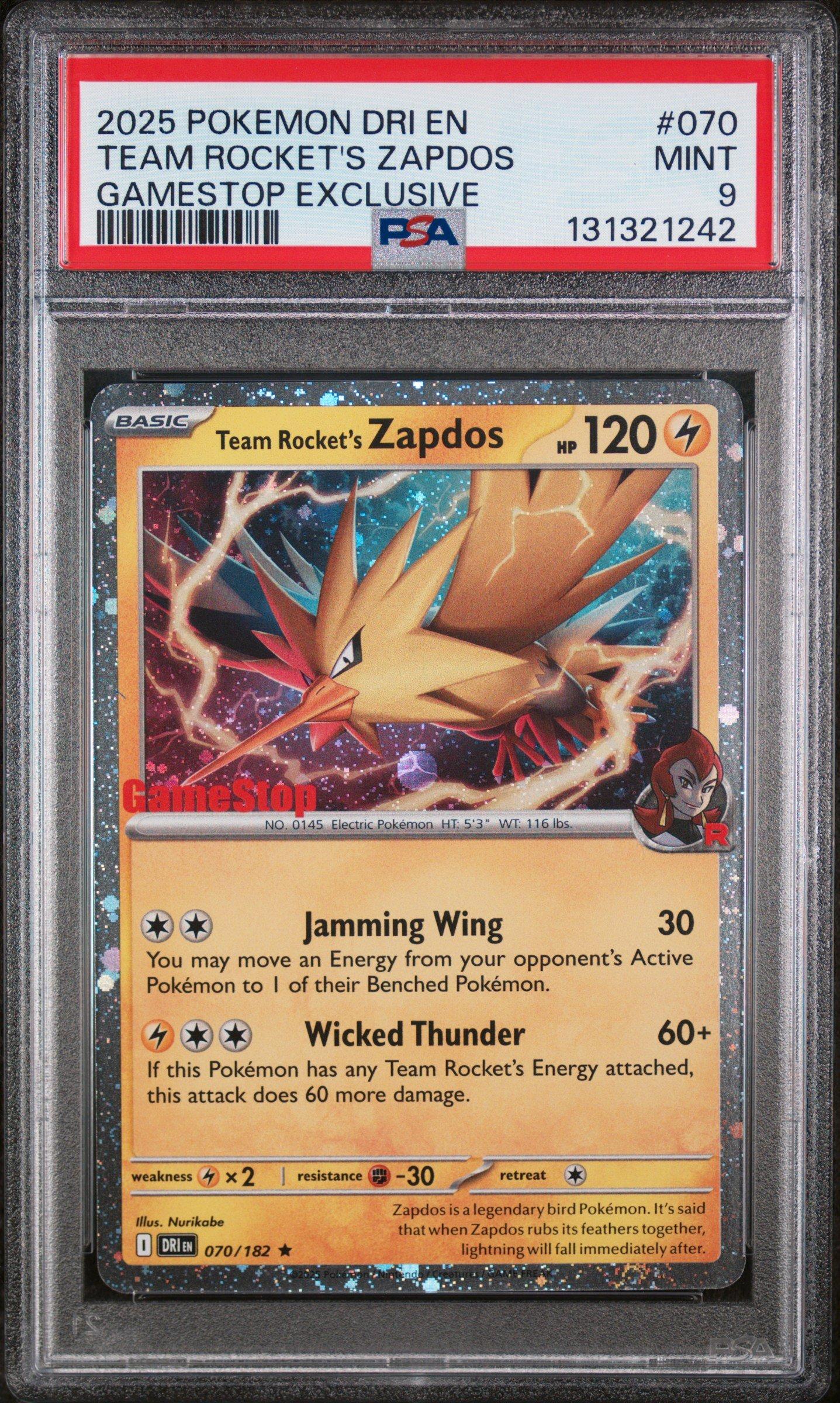 2025 Pokemon Dri En-destined Rivals 070 Team Rocket's Zapdos