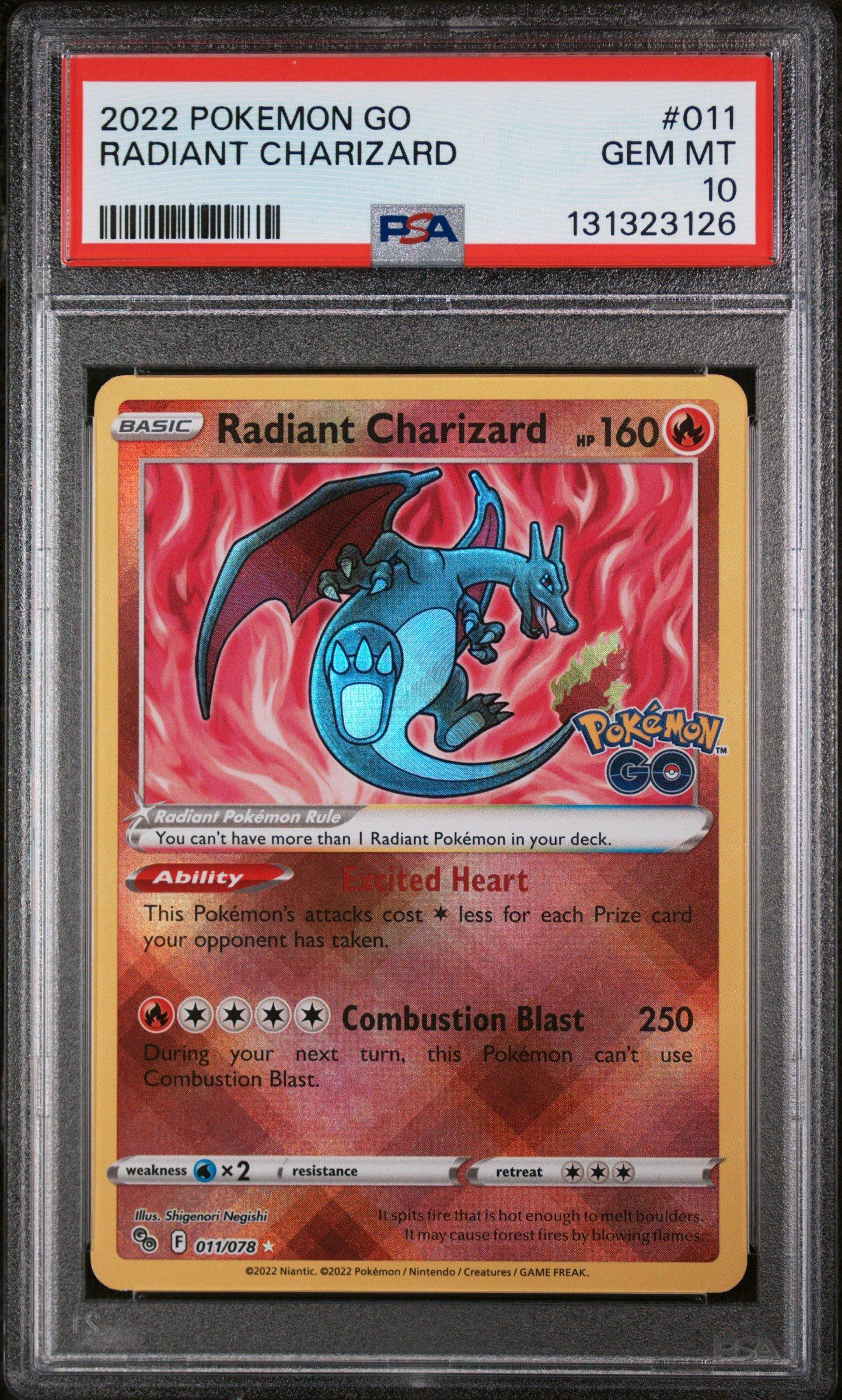 2022 Pokemon Go 011 Radiant Charizard PSA 10 | GameStop