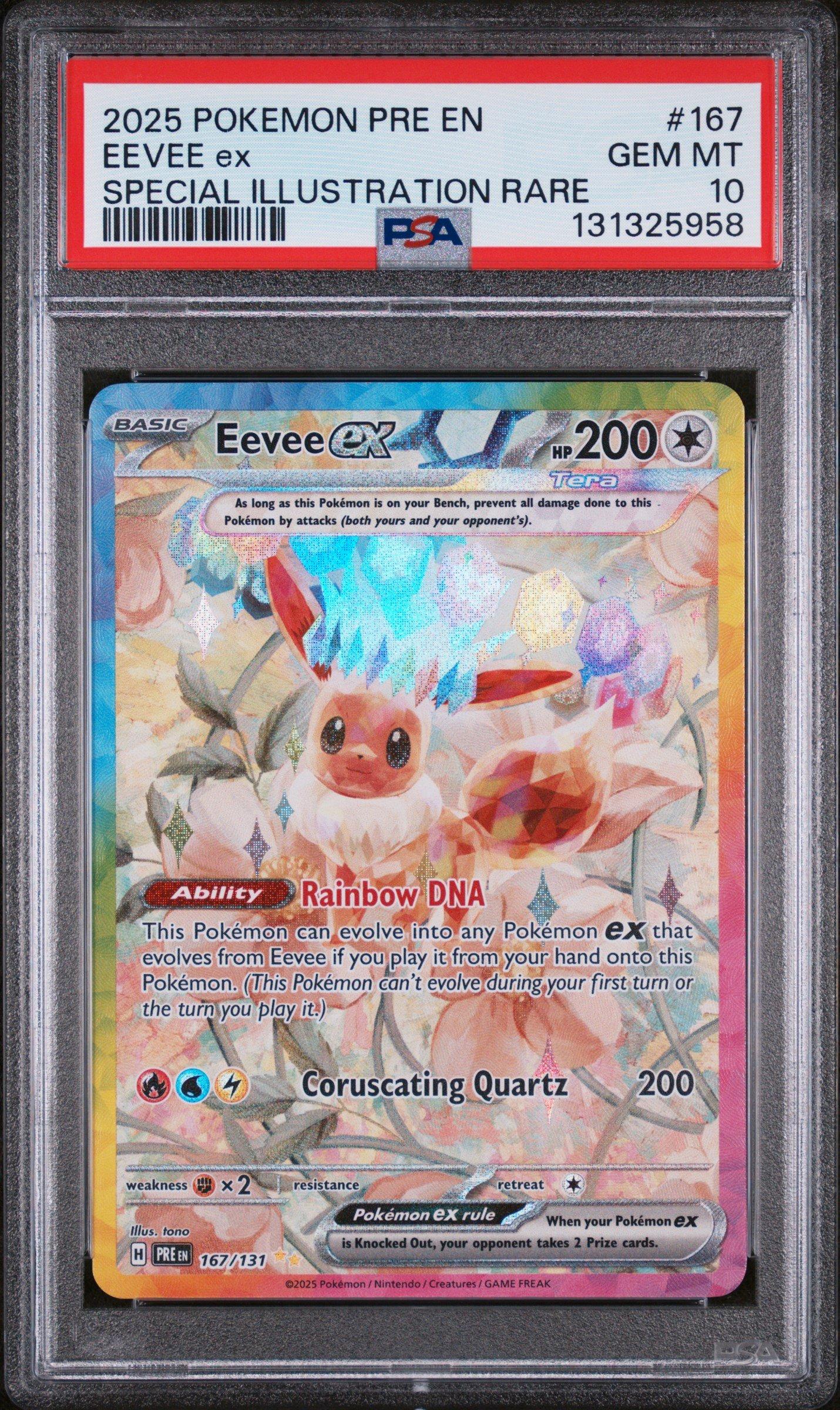 2025 Pokemon Pre En-prismatic Evolutions 167 Eevee Ex Special